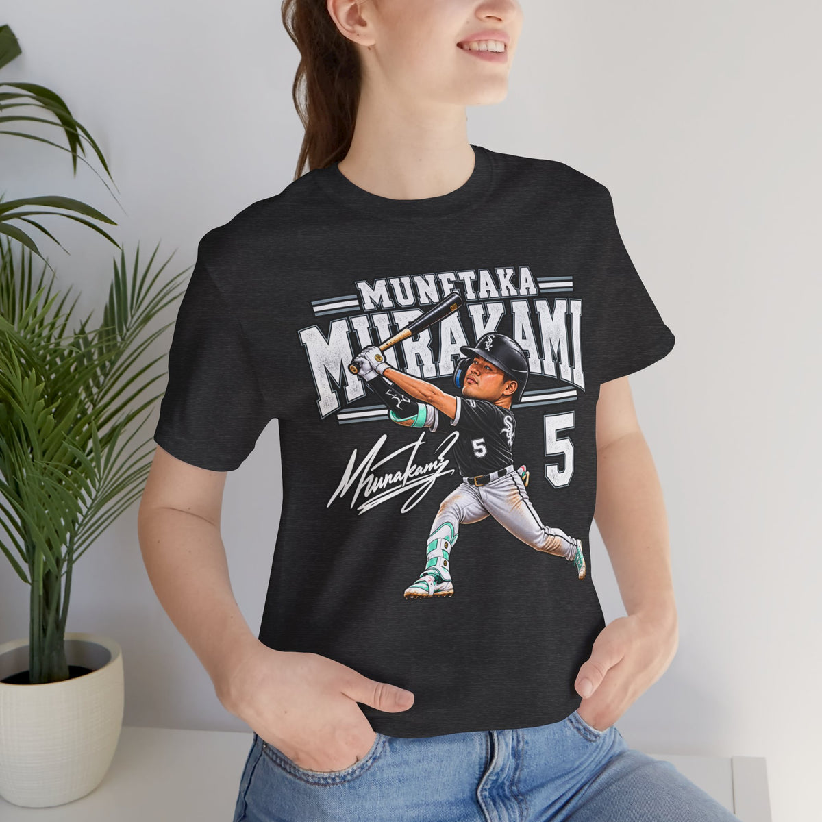 Munetaka Murakami #5 baseball graphic tee product mockup 10