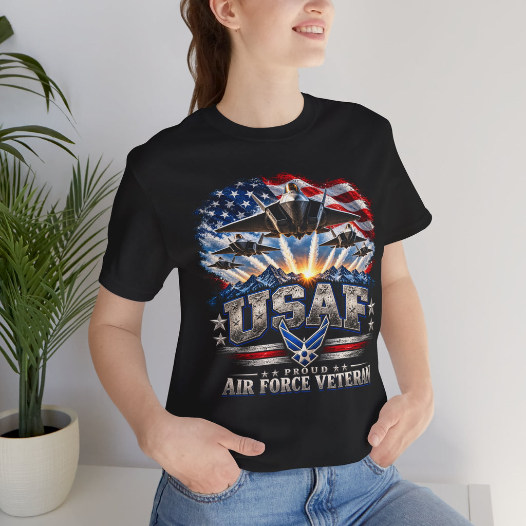 USAF Air Force Veteran Tee — American Flag Military Tribute T-Shirt