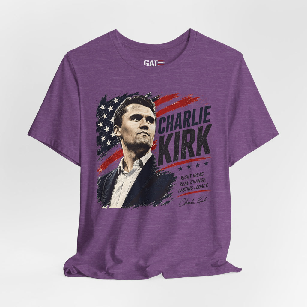 Charlie Kirk Shirt Conservative Patriotic T Shirt Republican American Flag Tee USA Freedom Gift Political Apparel