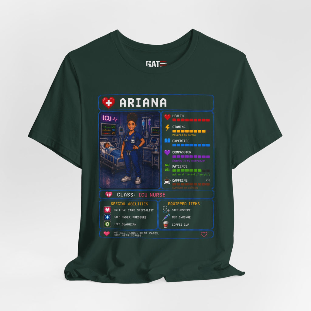 Custom ICU Nurse RPG Character Shirt | Personalized Nurse Gift