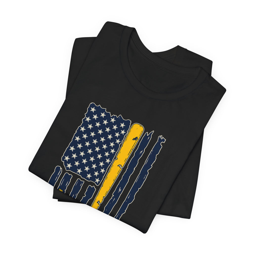 Milwaukee Brewers Brew Crew distressed baseball bat flag T-shirt - alternate product photo 7