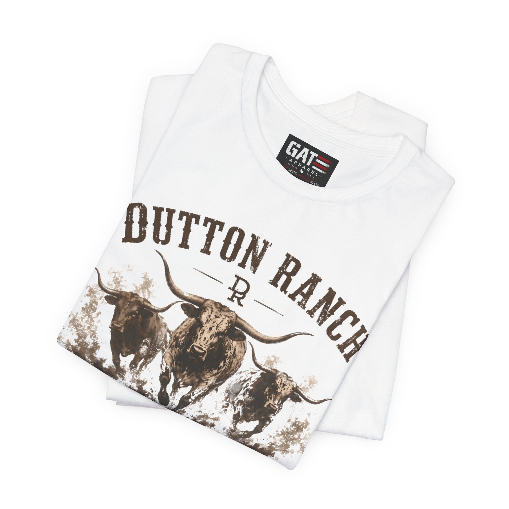 Dutton Ranch Longhorn Shirt, Yellowstone Inspired Western Tee, Cowboy Ranch Graphic T-Shirt, Texas Country Shirt, Rustic Cowgirl Gift