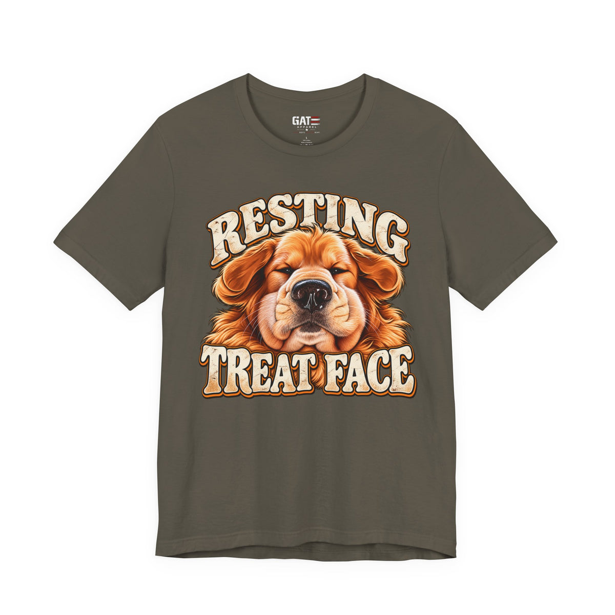 Resting Treat Face Dog T-Shirt — Funny Puppy Graphic Tee for Dog Lovers