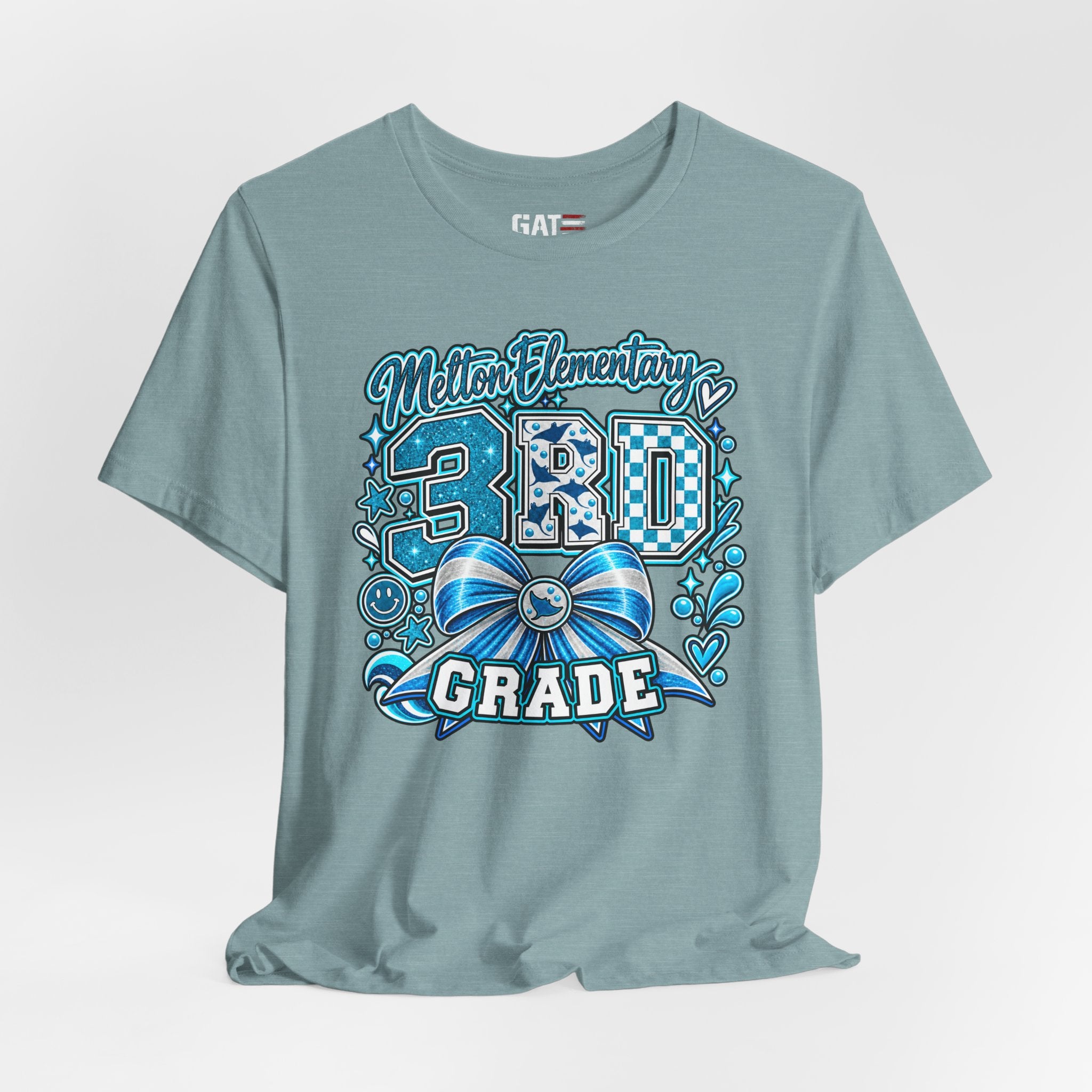 Melton 3rd Grade School T‑Shirt — Bow Design