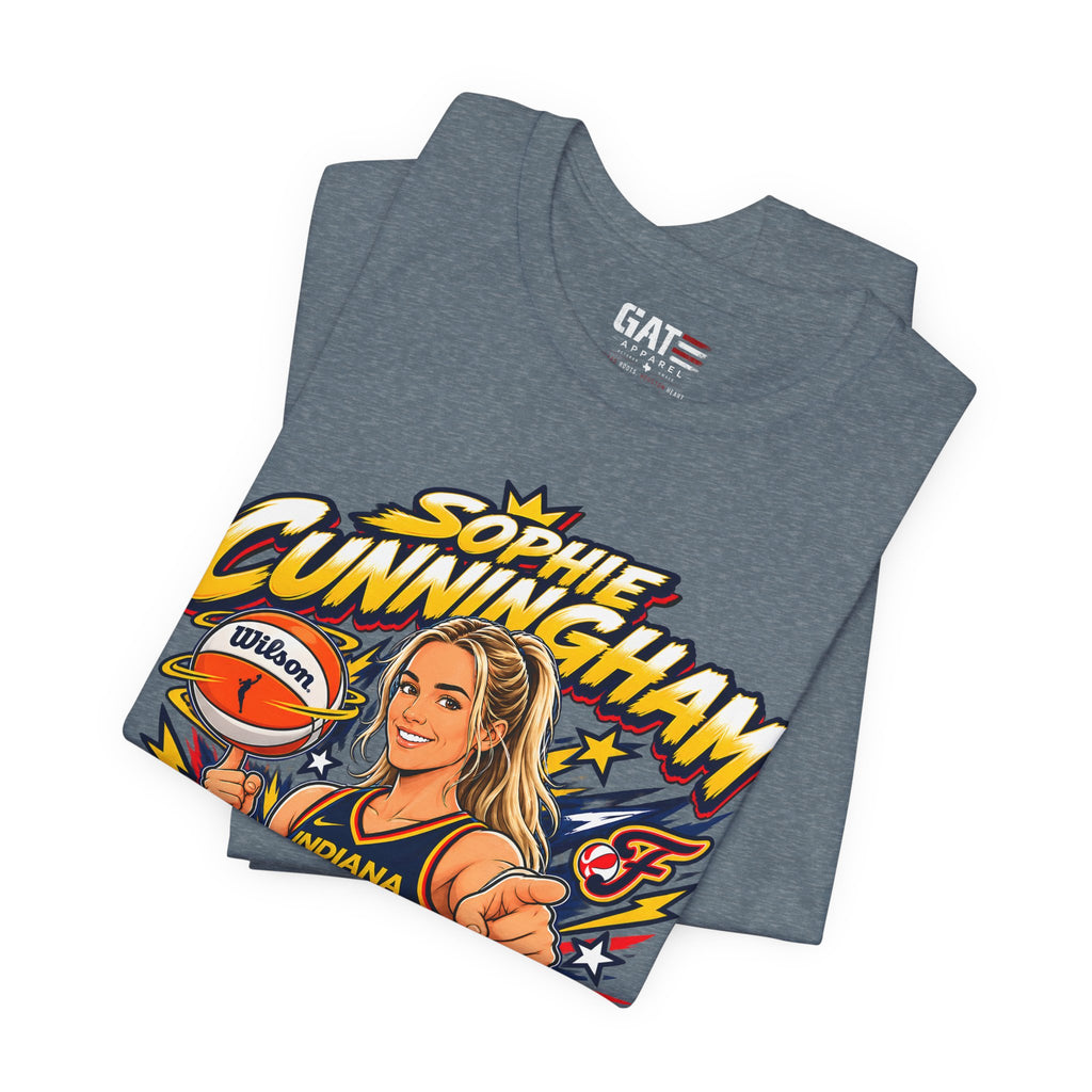 Sophie Cunningham Indiana Fever #8 T-Shirt Fever Up WNBA Basketball Graphic Tee
