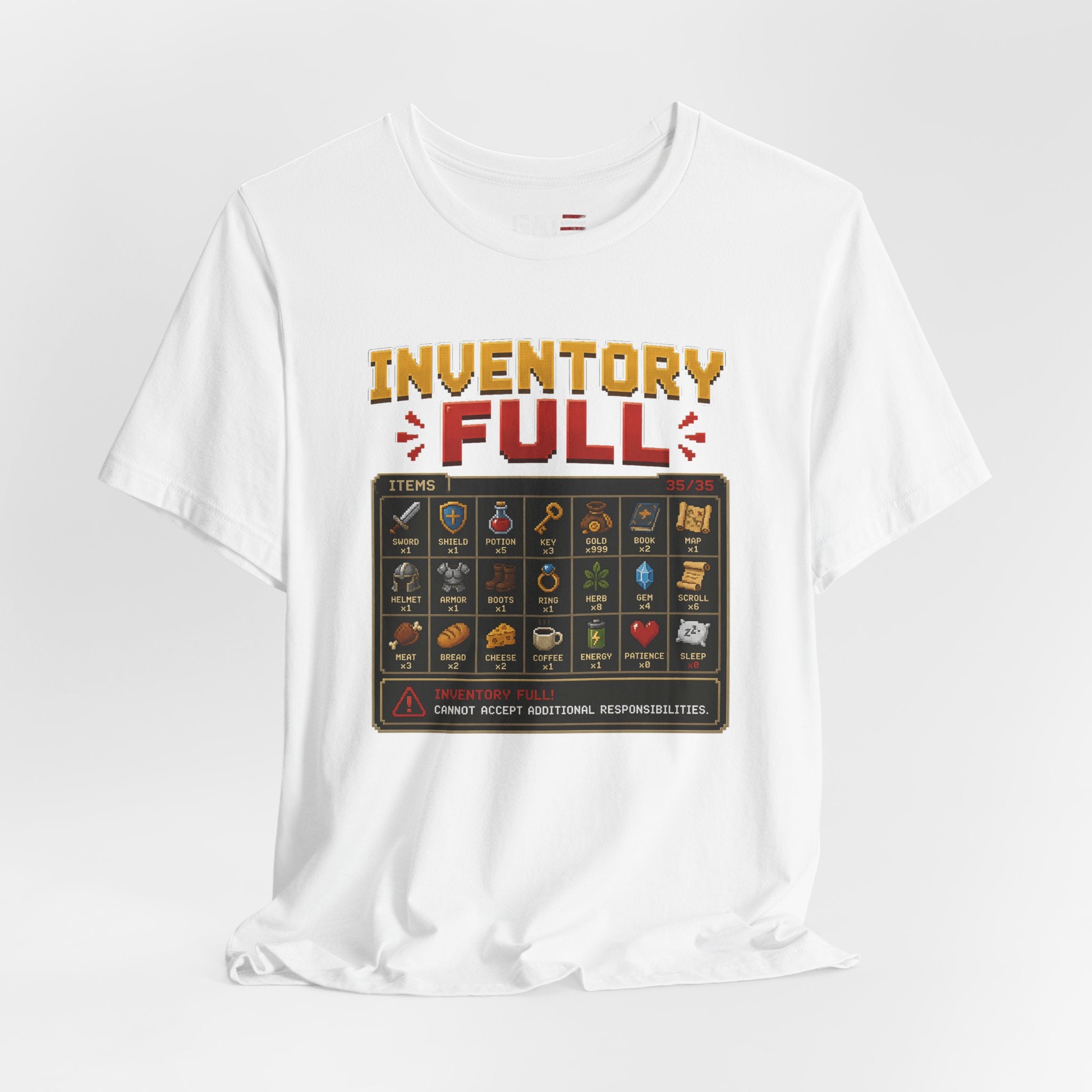 Inventory Full | Retro Gaming Shirt