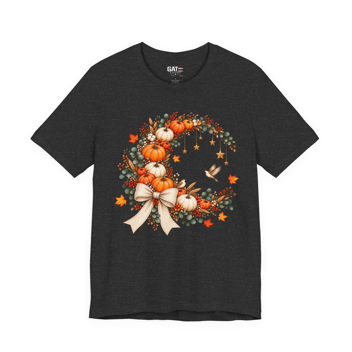 Pumpkin wreath shirt alternate mockup
