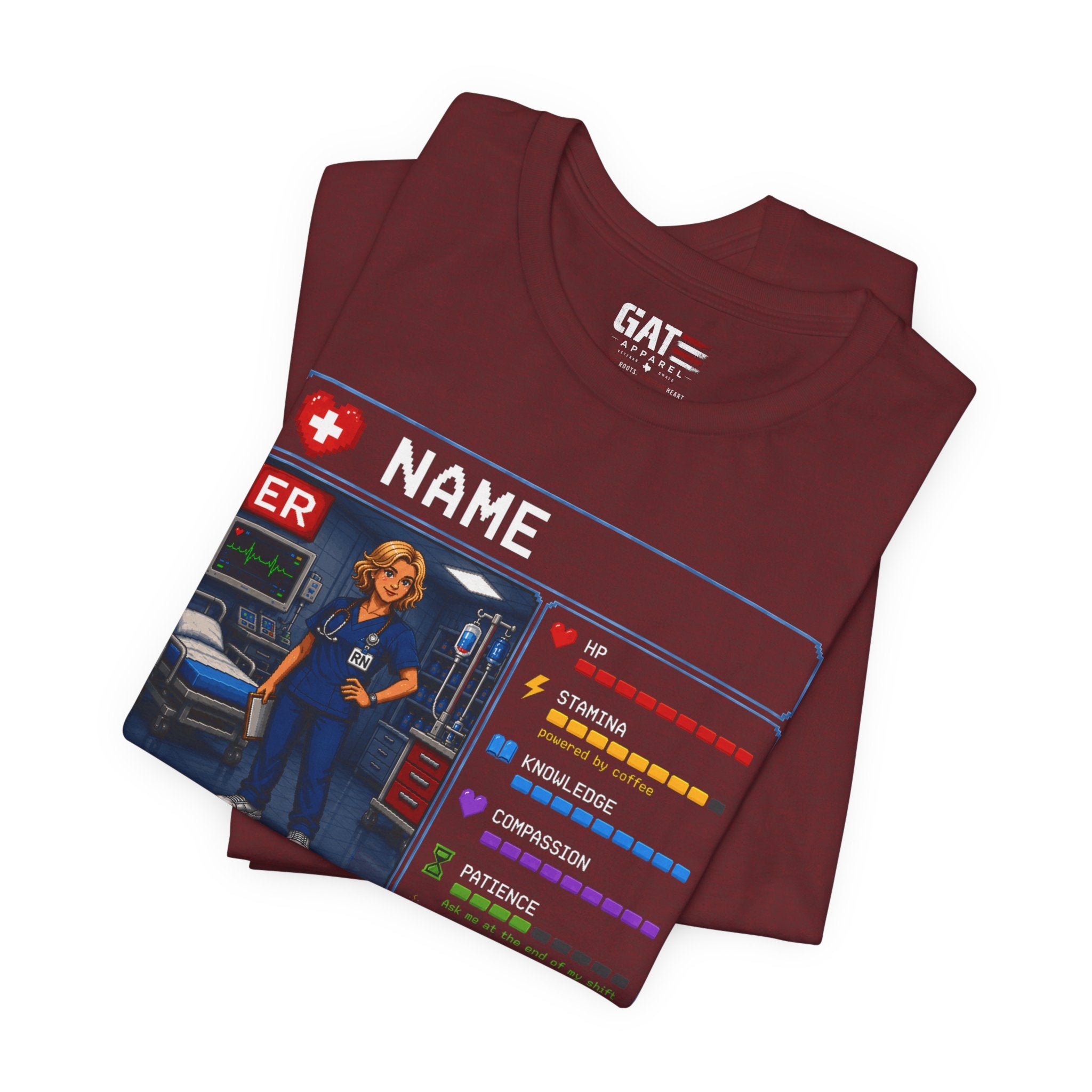 Custom ER Nurse RPG Character Shirt | Personalized Nurse Gift