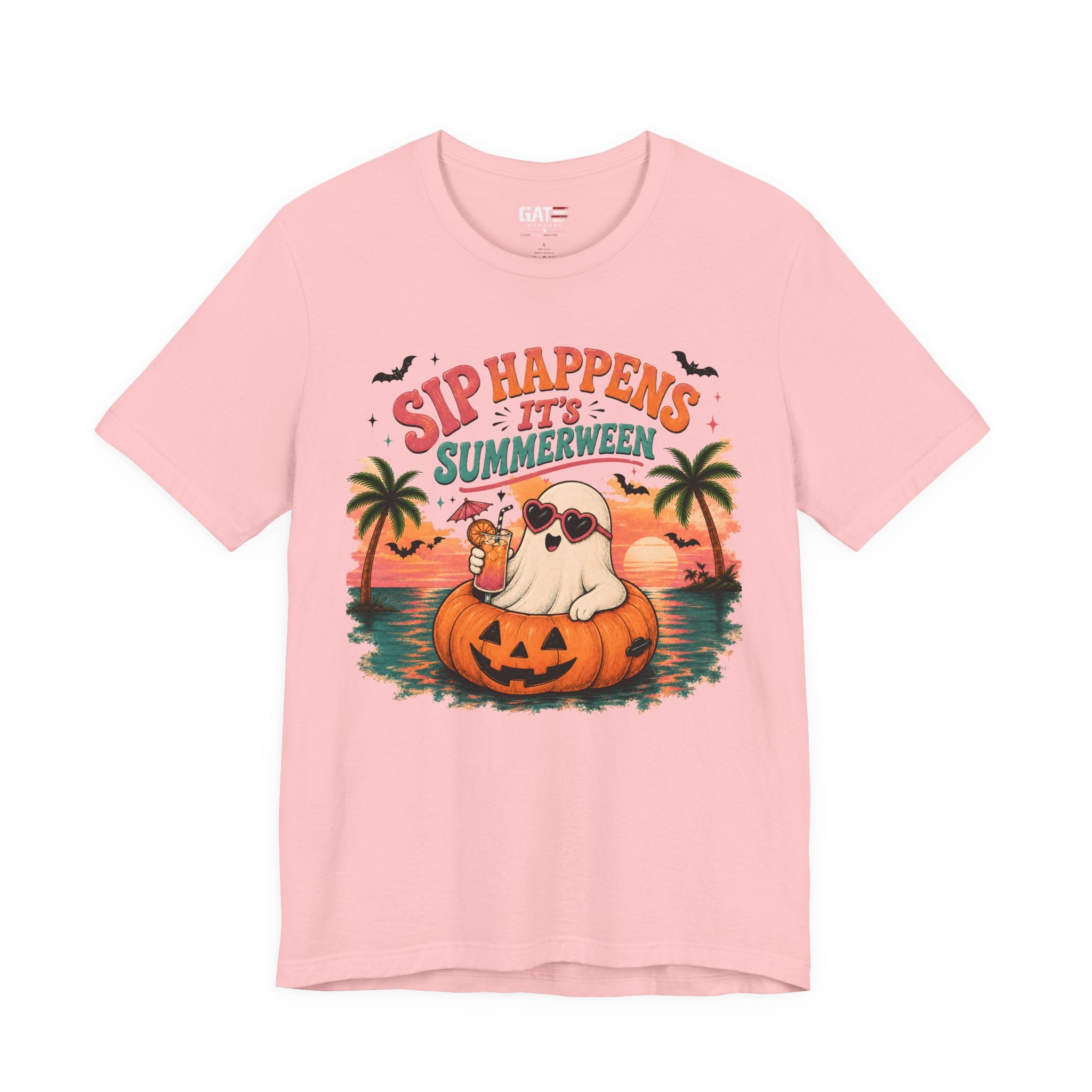 Summerween Shirt, Spooky Beach Shirt, Ghost Beach Tee, Halloween Beach Shirt, Coastal Halloween Tee, Tropical Ghost Shirt