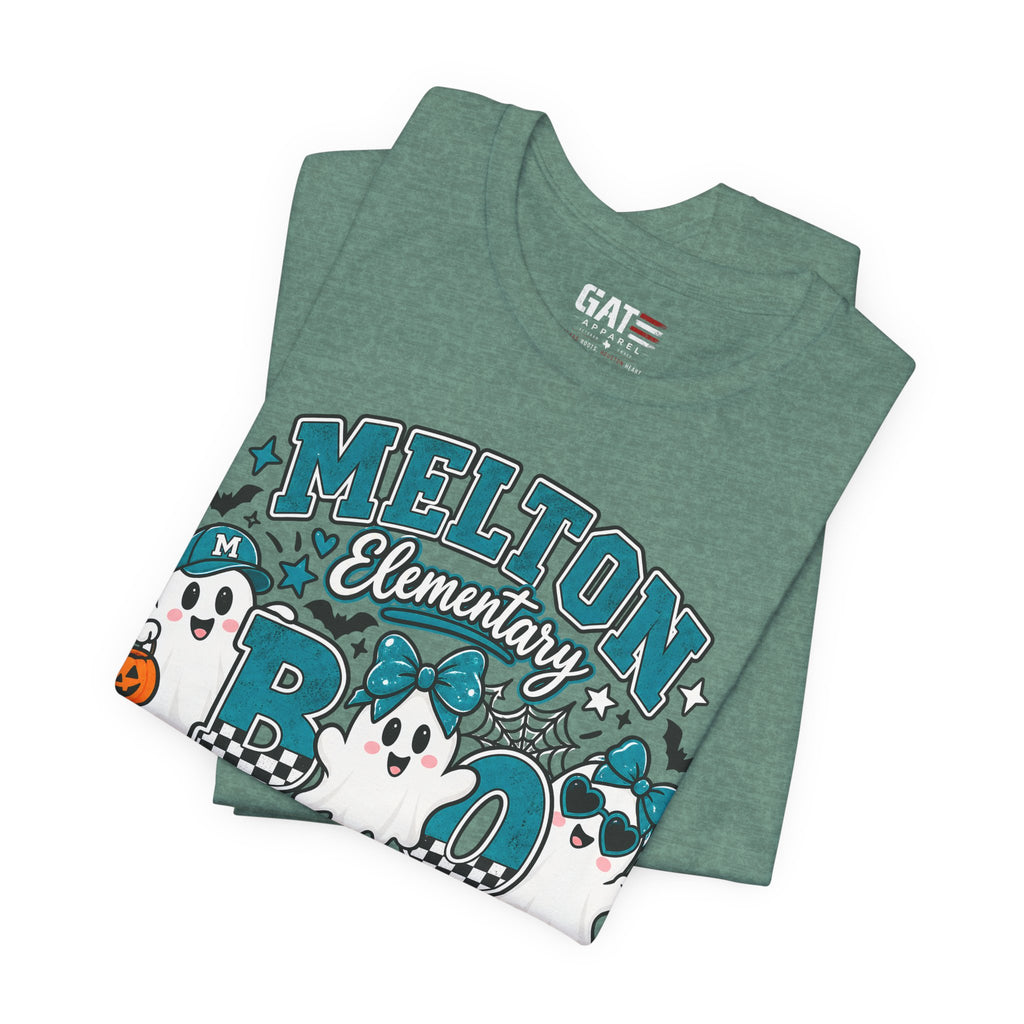 Melton Elementary Boo Crew T-Shirt — Cute Halloween Ghost School Tee