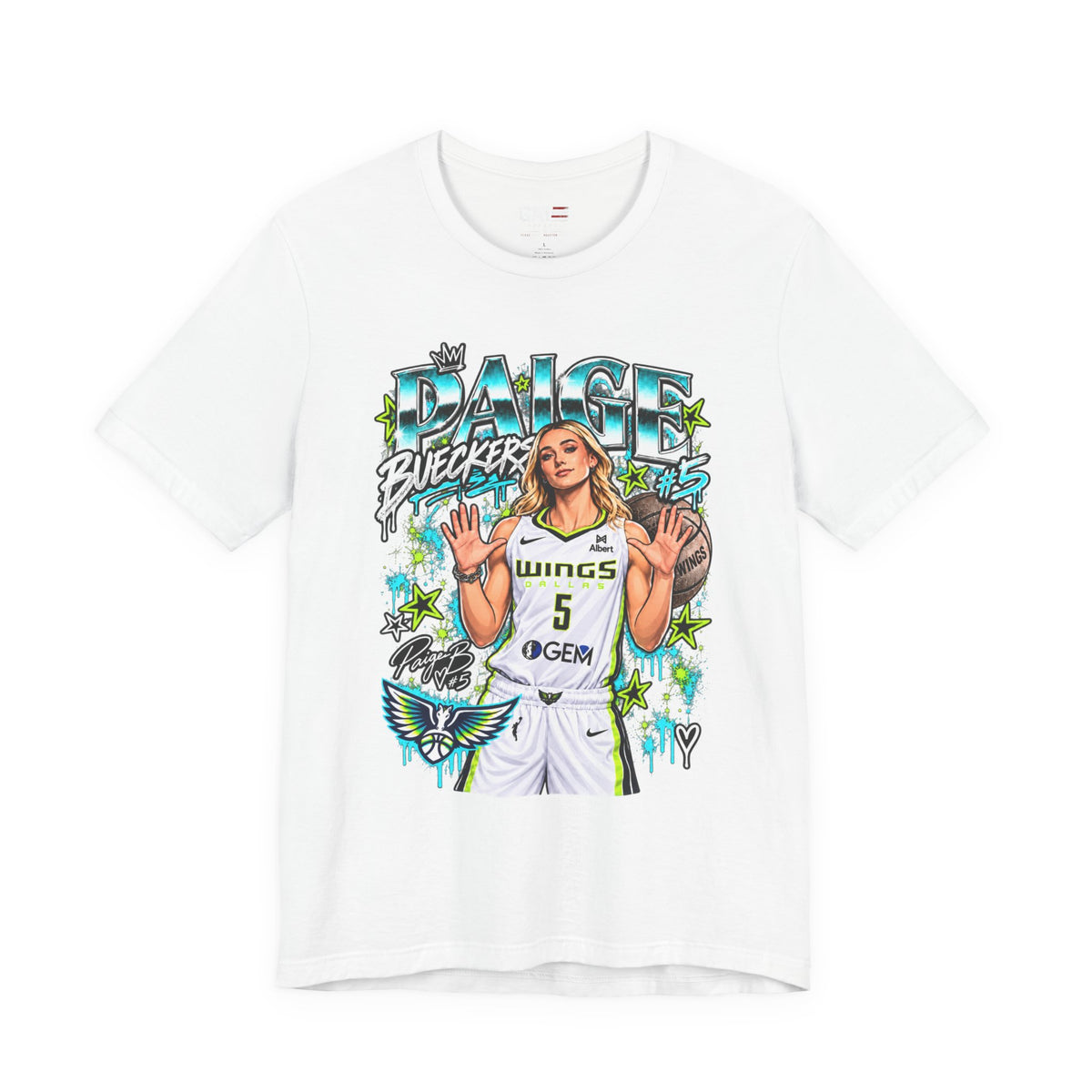 Paige Bueckers basketball fan shirt mockup