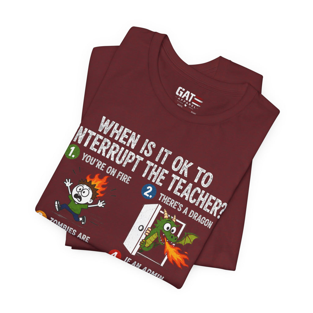 Funny Teacher Shirt, Teacher Humor Tee, Teacher Appreciation Gift, Back to School Shirt, Classroom Humor Gift for Teachers