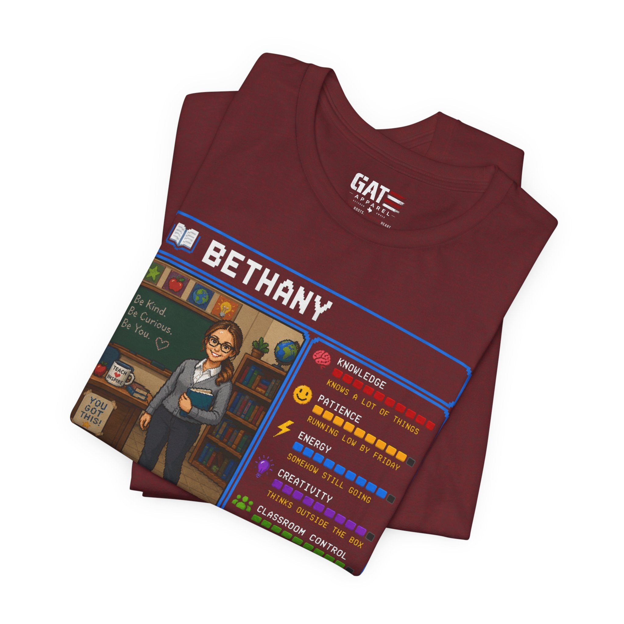 Custom Teacher RPG Character Shirt | Personalized Teacher Gift