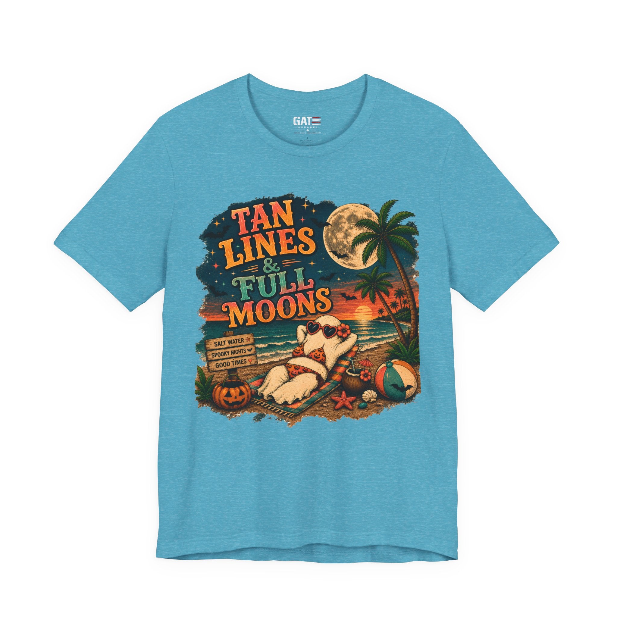 Summerween Shirt, Spooky Beach Shirt, Ghost Beach Tee, Halloween Beach Shirt, Coastal Halloween Tee, Tropical Ghost Shirt