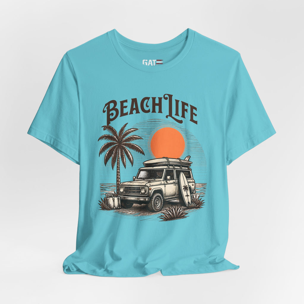 Beach Life Shirt, Retro VW Bus T Shirt, Vintage Camper Van Tee, Coastal Vacation Shirt, Summer Beach Graphic Tee, Surf Style Shirt, Van Life