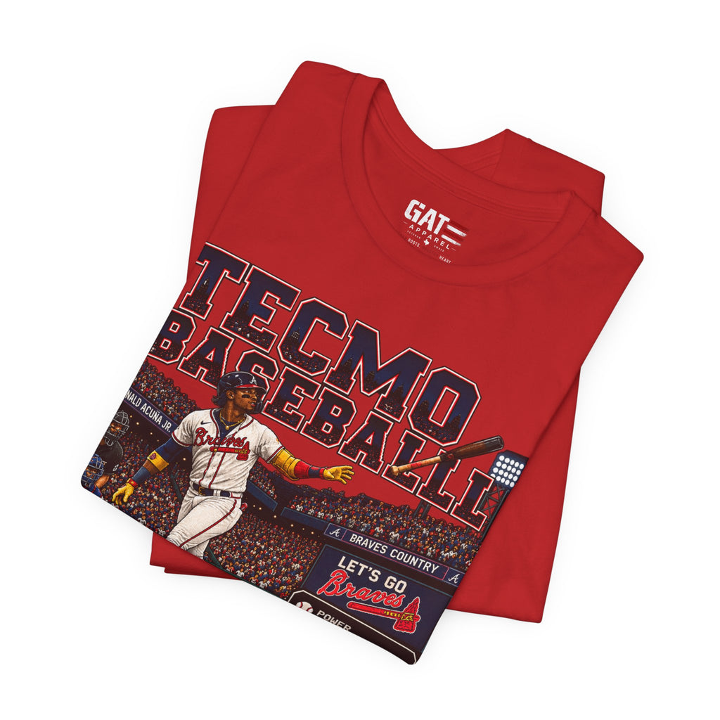 Ronald Acuña Jr. Tee Atlanta Braves — Retro Arcade Baseball T-Shirt