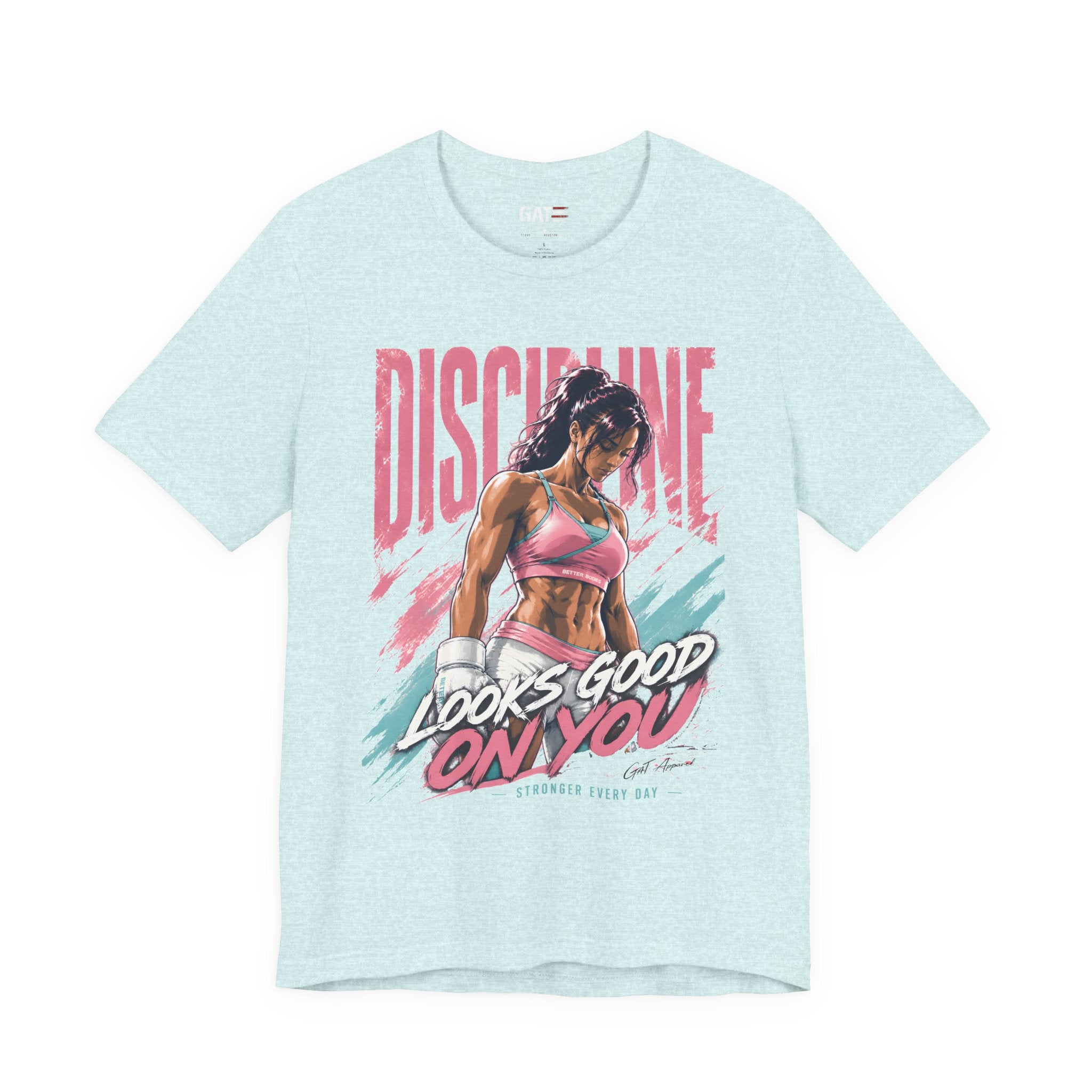 Discipline Looks Good On You Shirt, Women's Gym Shirt, Motivational Workout Tee, Fitness Graphic T Shirt, Cute Gym Apparel, Weightlifting