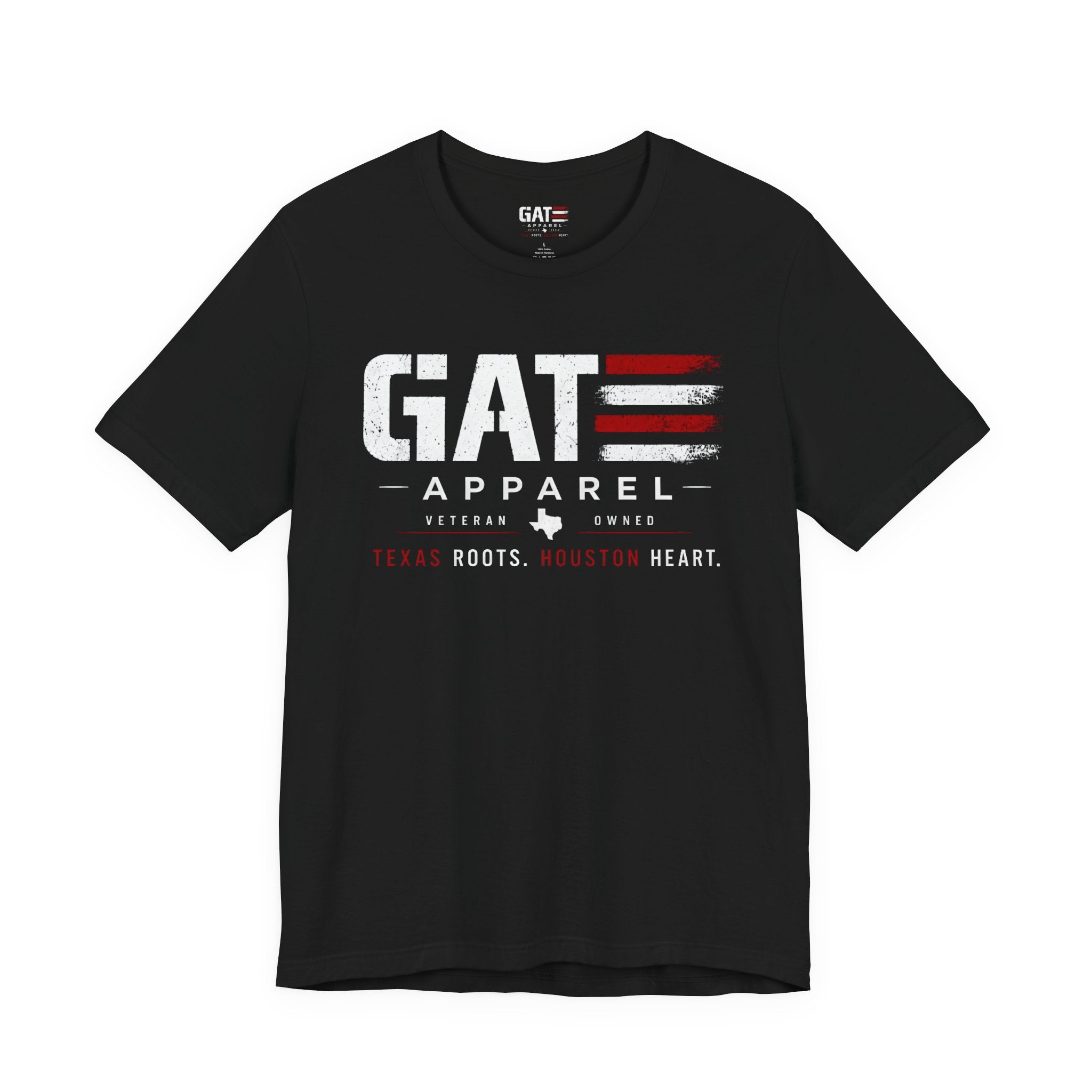 Official Gat Apparel Texas Roots Austin Heart T-Shirt | Vintage Flag Logo, GAT Logo
