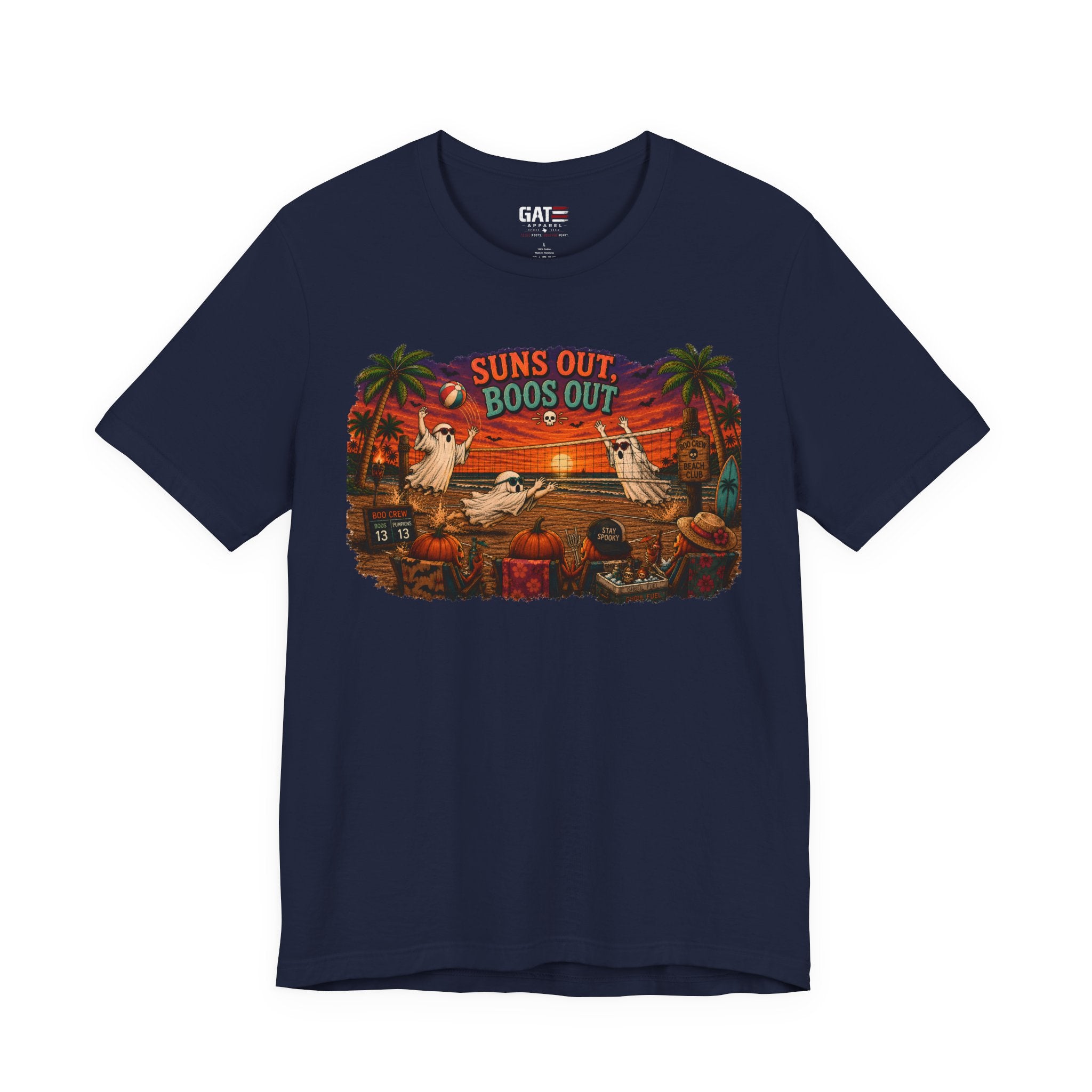 Summerween Shirt, Spooky Beach Shirt, Ghost Beach Tee, Halloween Beach Shirt, Coastal Halloween Tee, Tropical Ghost Shirt