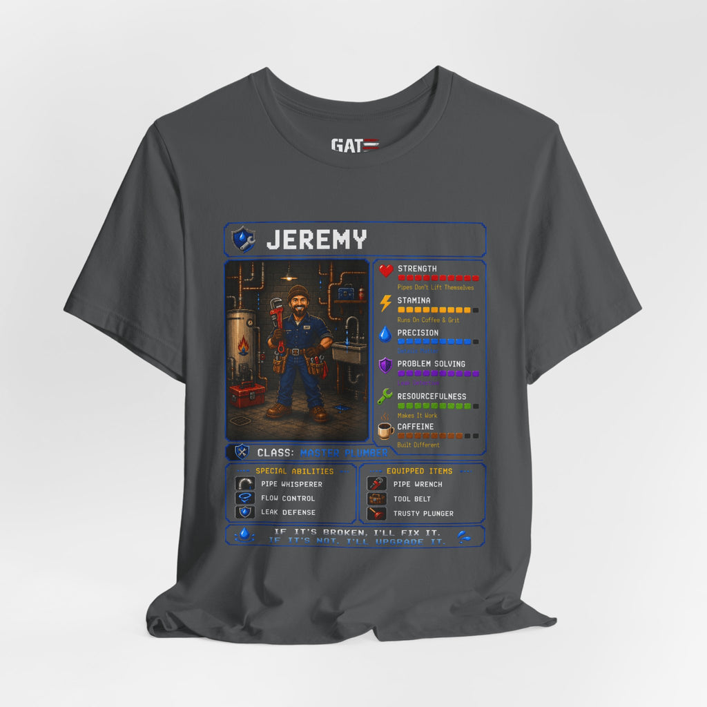 Custom Plumber RPG Character Shirt | Personalized Plumber Gift