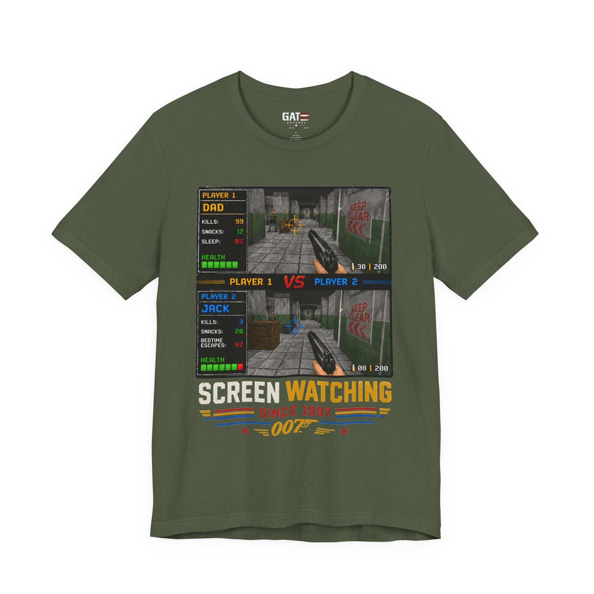 Personalized Gamer Shirt, Custom Gaming T Shirt, Retro Video Game Tee, Gamer Gift with Names, Old School Gaming Shirt, N64, Golden Eye
