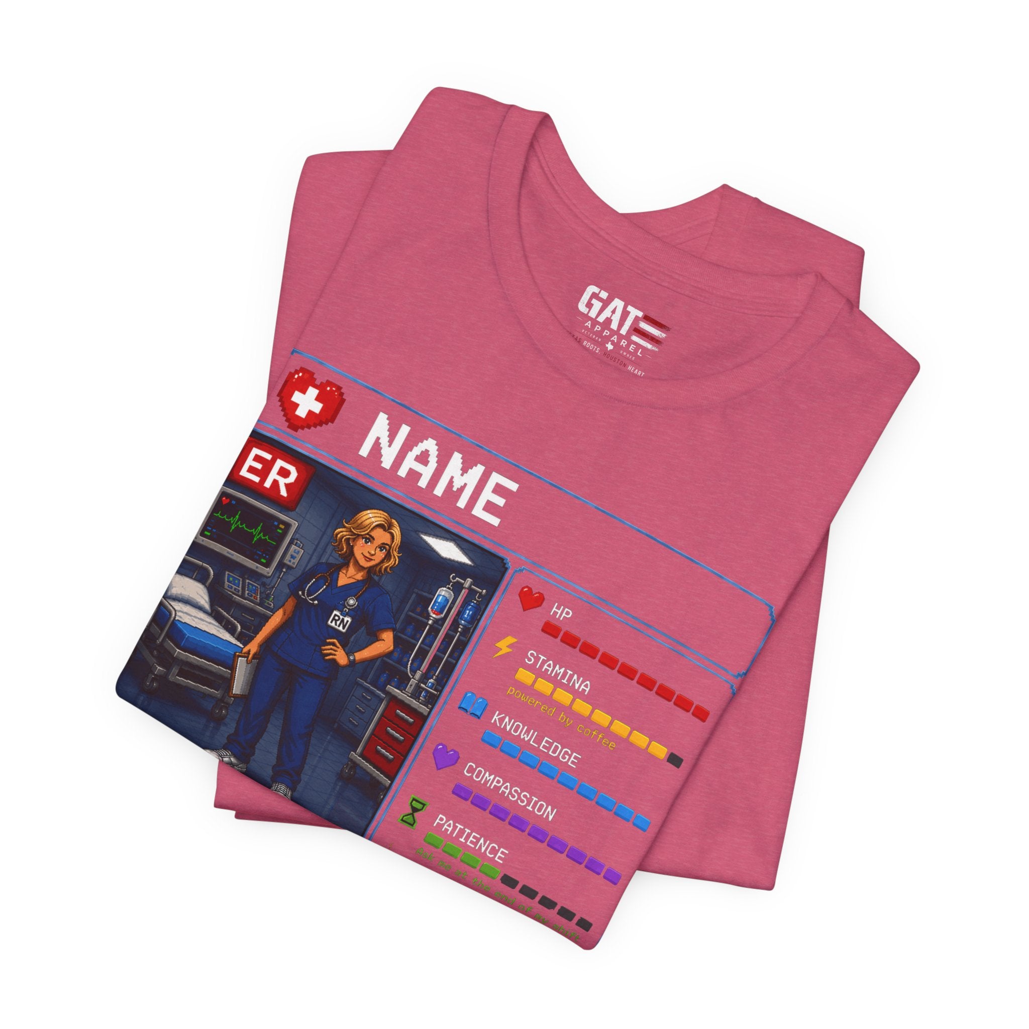 Custom ER Nurse RPG Character Shirt | Personalized Nurse Gift