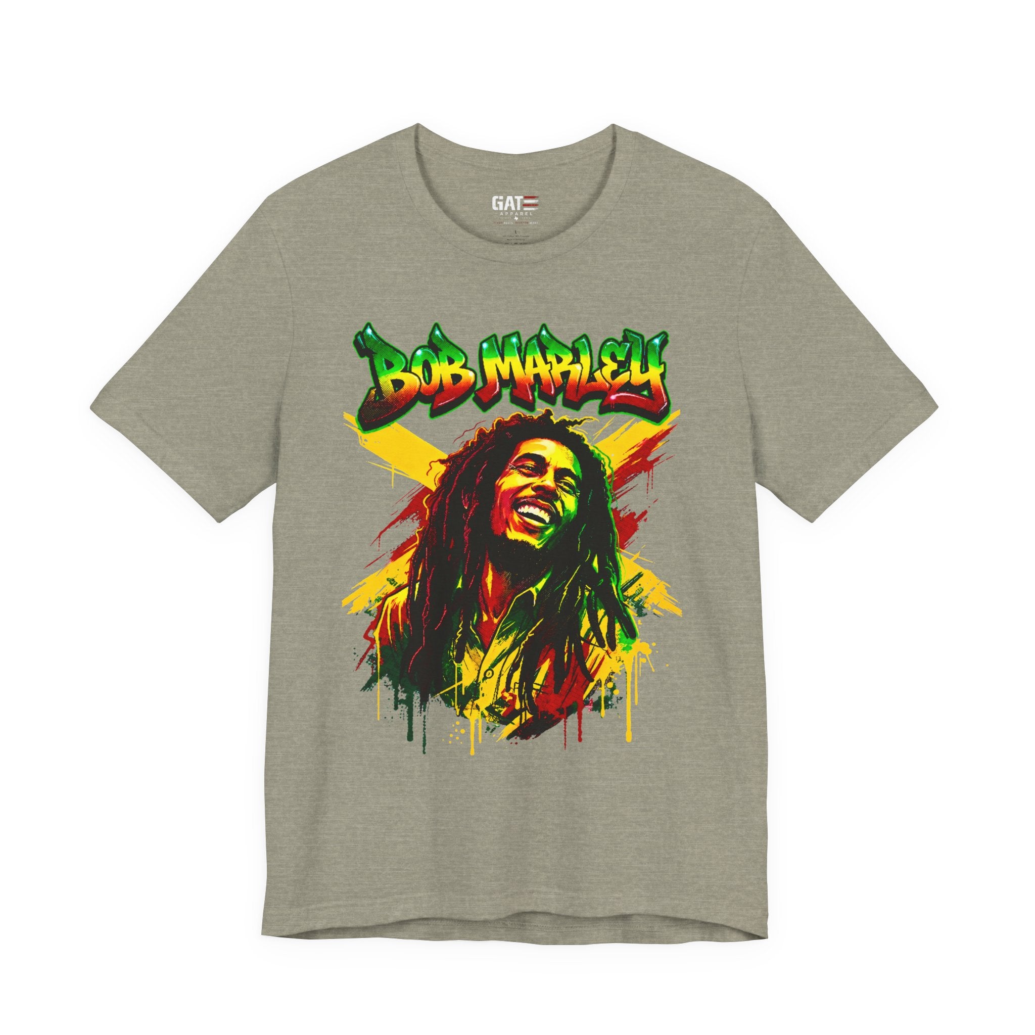 Reggae Legend Portrait Tee — Rasta Colors Music Graphic Shirt