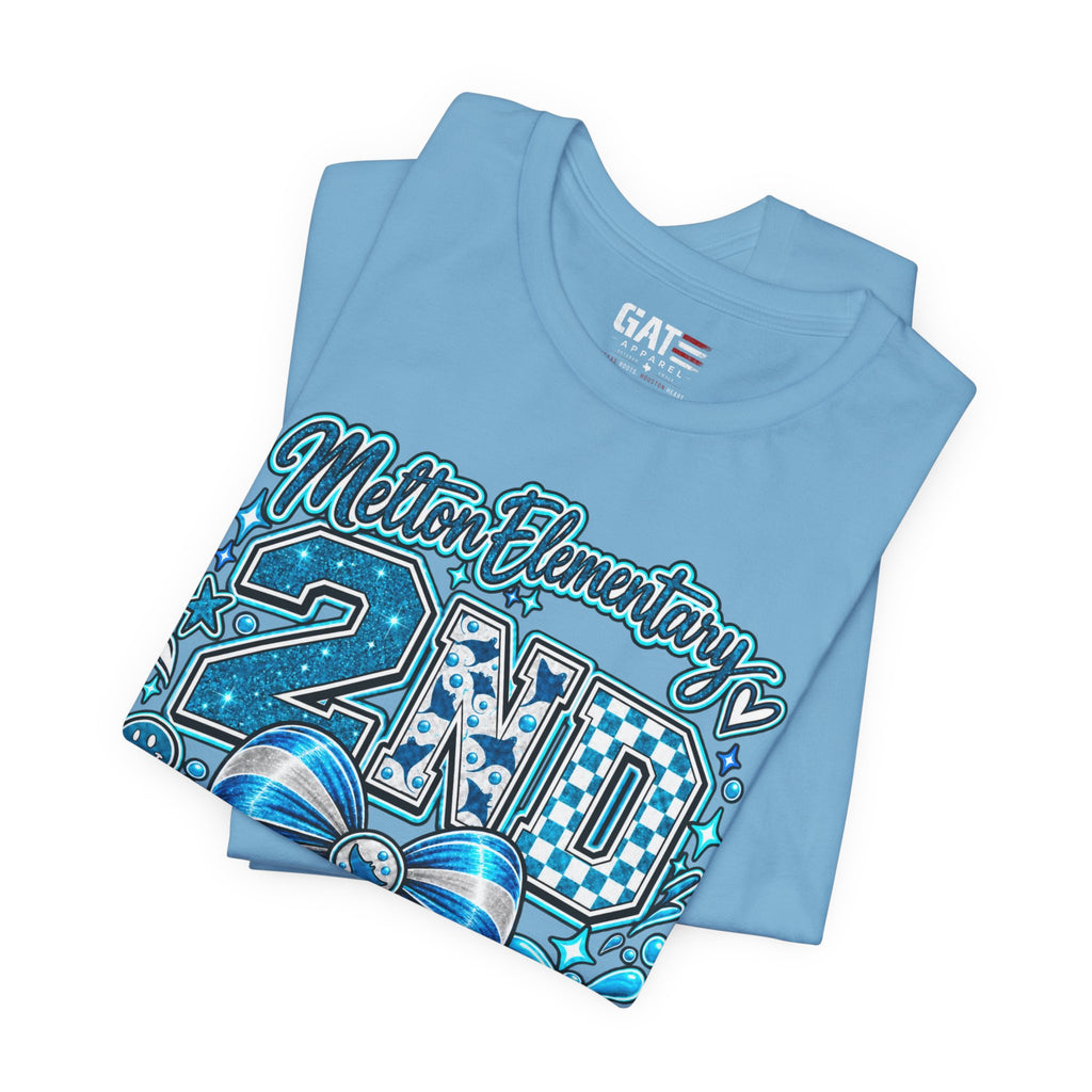 Melton 2nd Grade School T‑Shirt — Bow Design