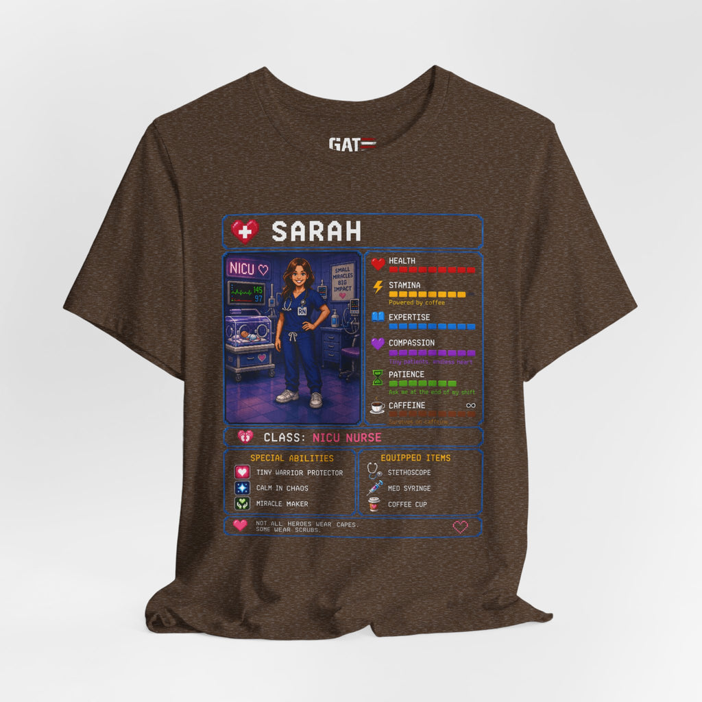 Custom NICU Nurse RPG Character Shirt | Personalized Nurse Gift