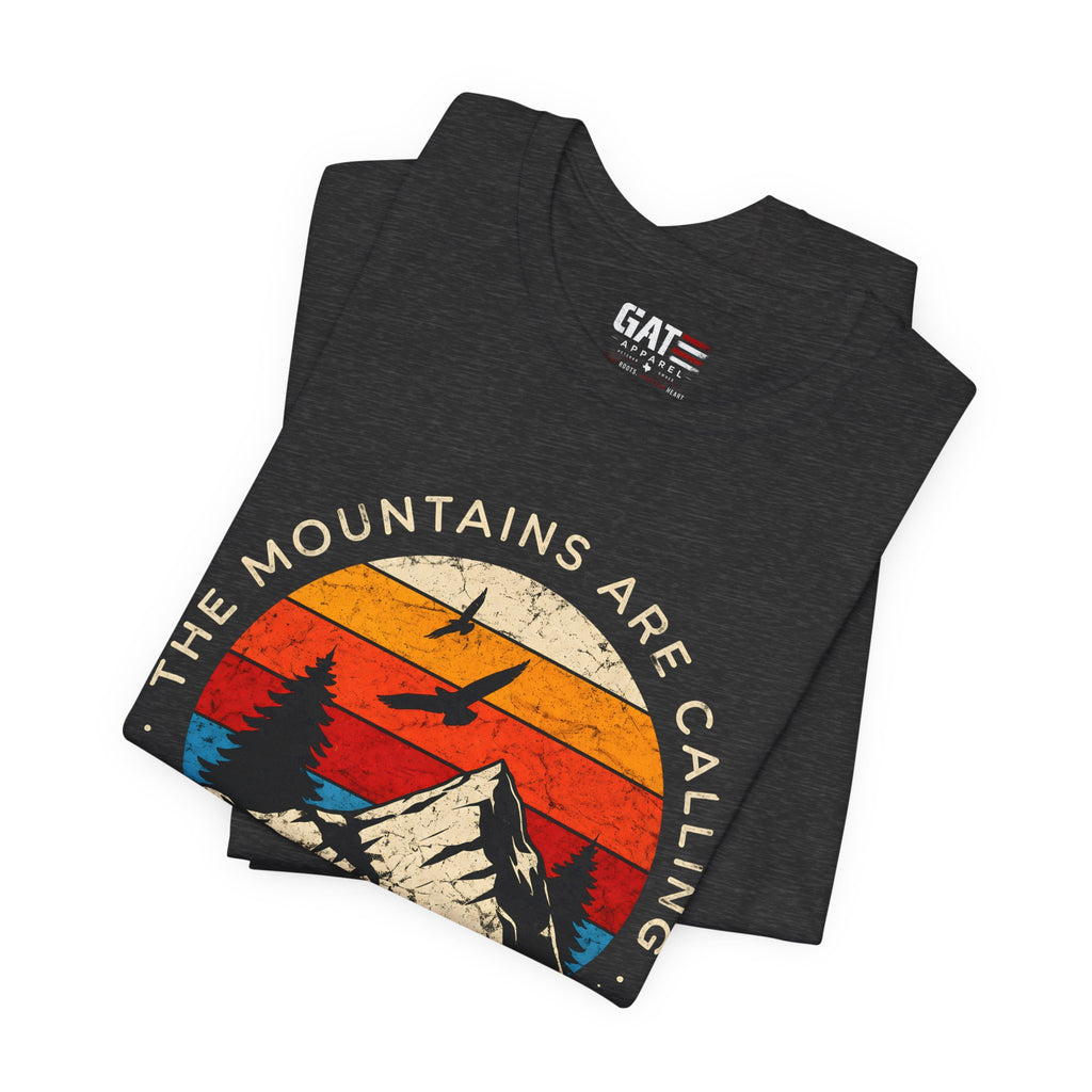 Mountain Adventure Shirt, The Mountains Are Calling Adventure Awaits Tee, Vintage Hiking T Shirt, Camping Shirt, Outdoor Lover Gift, Nature