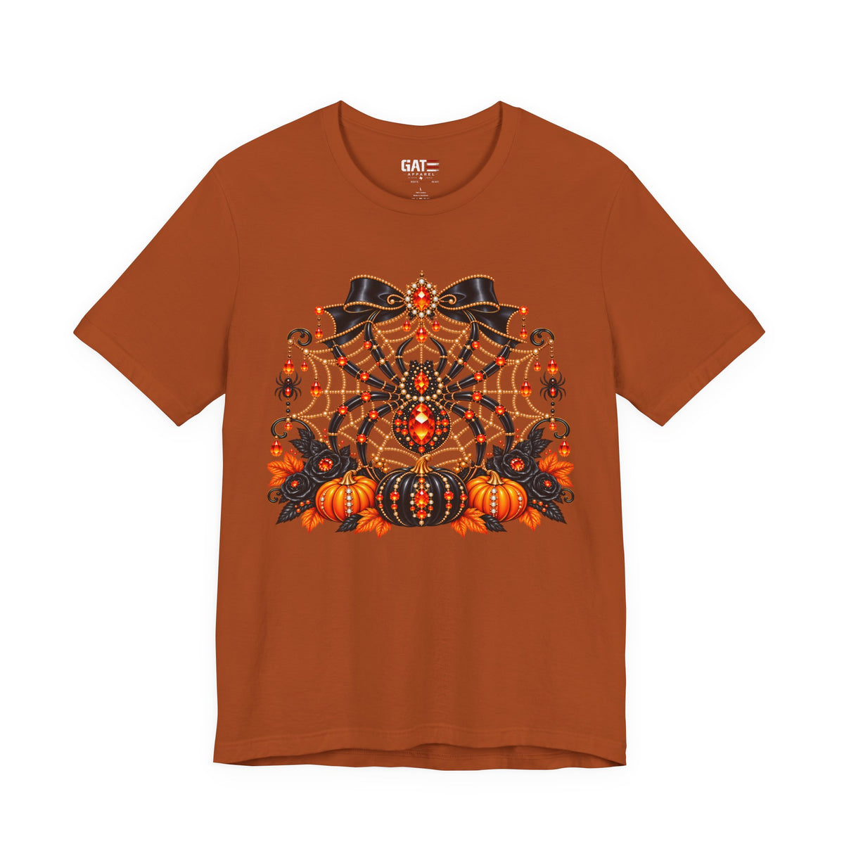 Halloween Spider & Pumpkins Shirt | Gothic Fall Graphic Tee