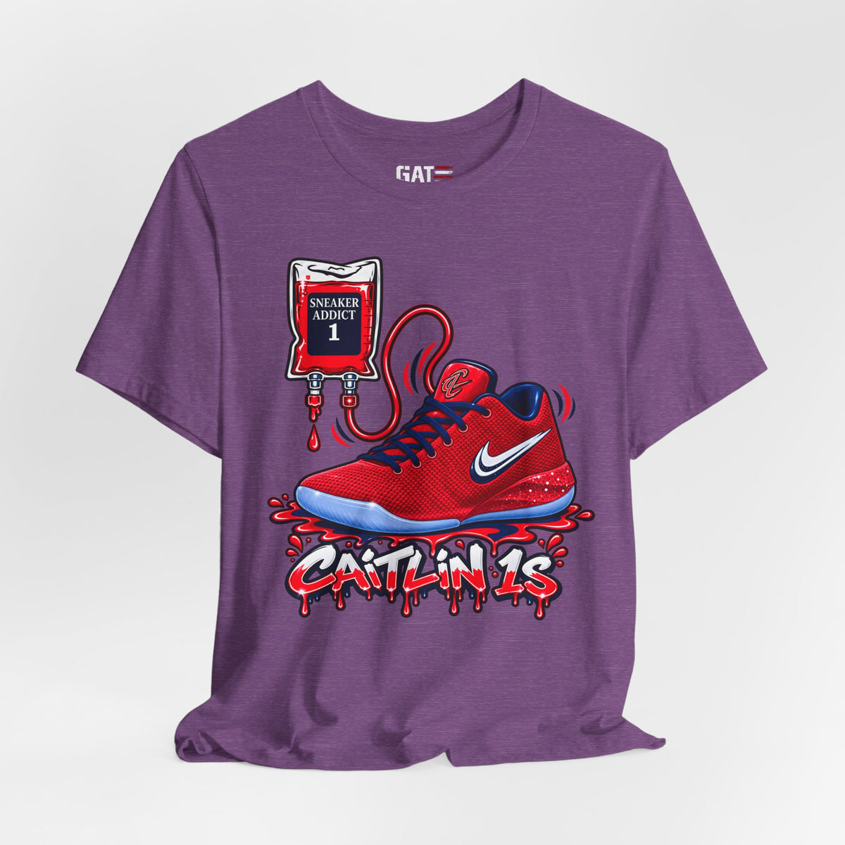 Caitlin Clark Caitlin 1s Addict Red Sneaker Shirt