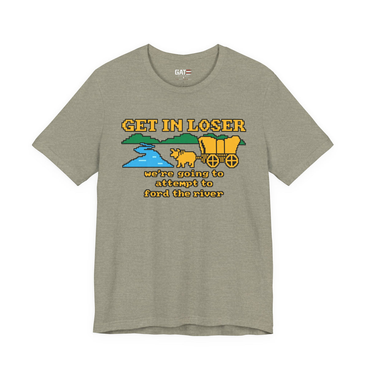 Get In Loser Wagon Shirt | Funny Oregon Trail Retro Gaming Tee