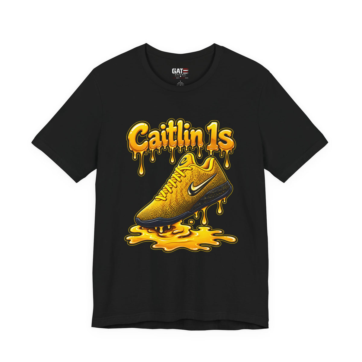 Caitlin Clark Caitlin 1s Iowa Yellow Paint Sneaker Shirt