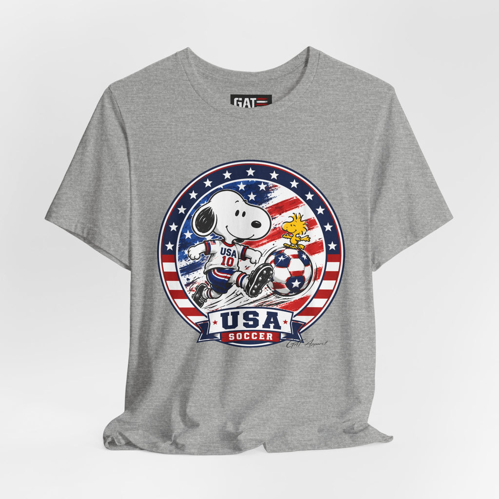 USA Soccer Snoopy Shirt  Patriotic USA Soccer Tee American Flag Design, World Cup, Soccer Fan