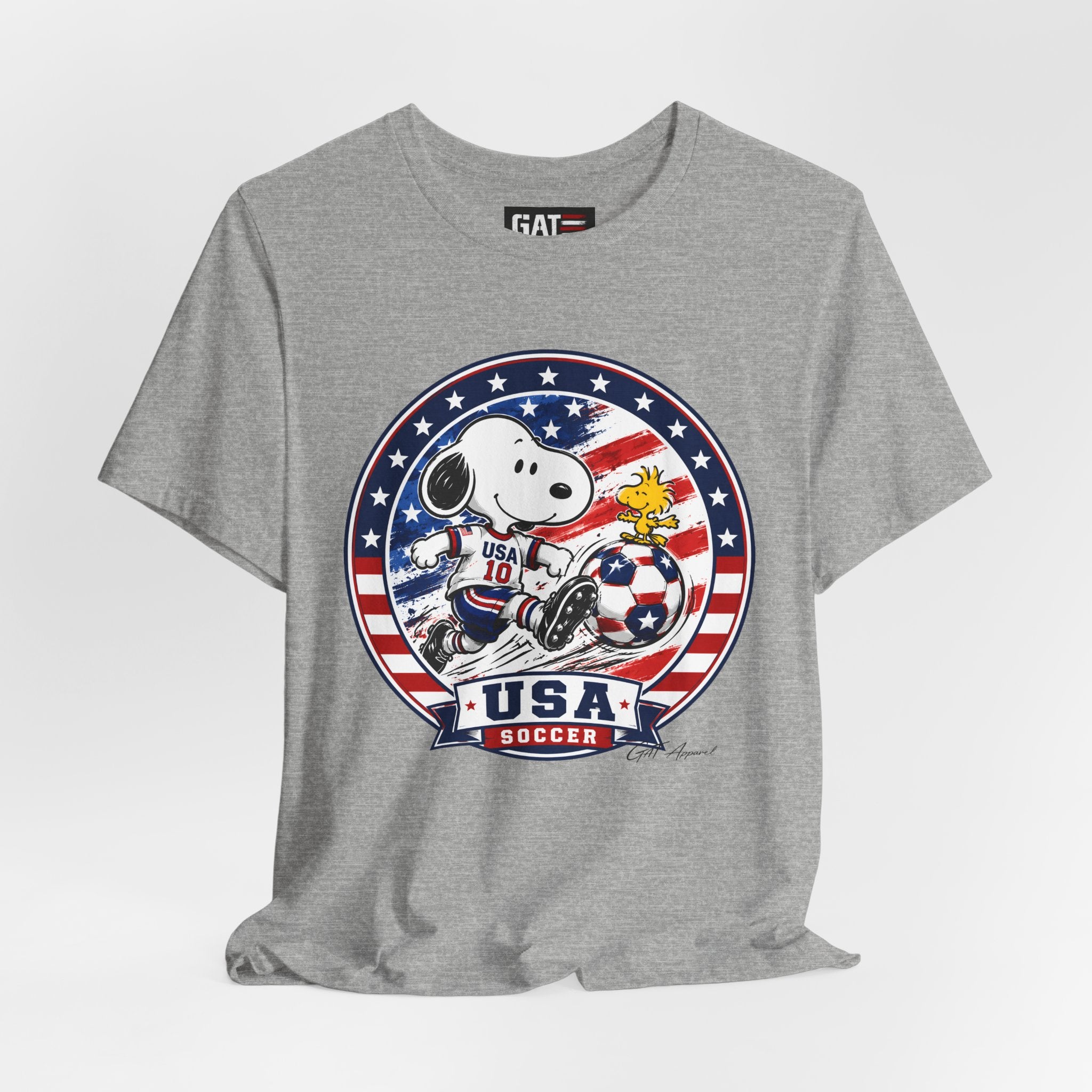 USA Soccer Snoopy Shirt  Patriotic USA Soccer Tee American Flag Design, World Cup, Soccer Fan