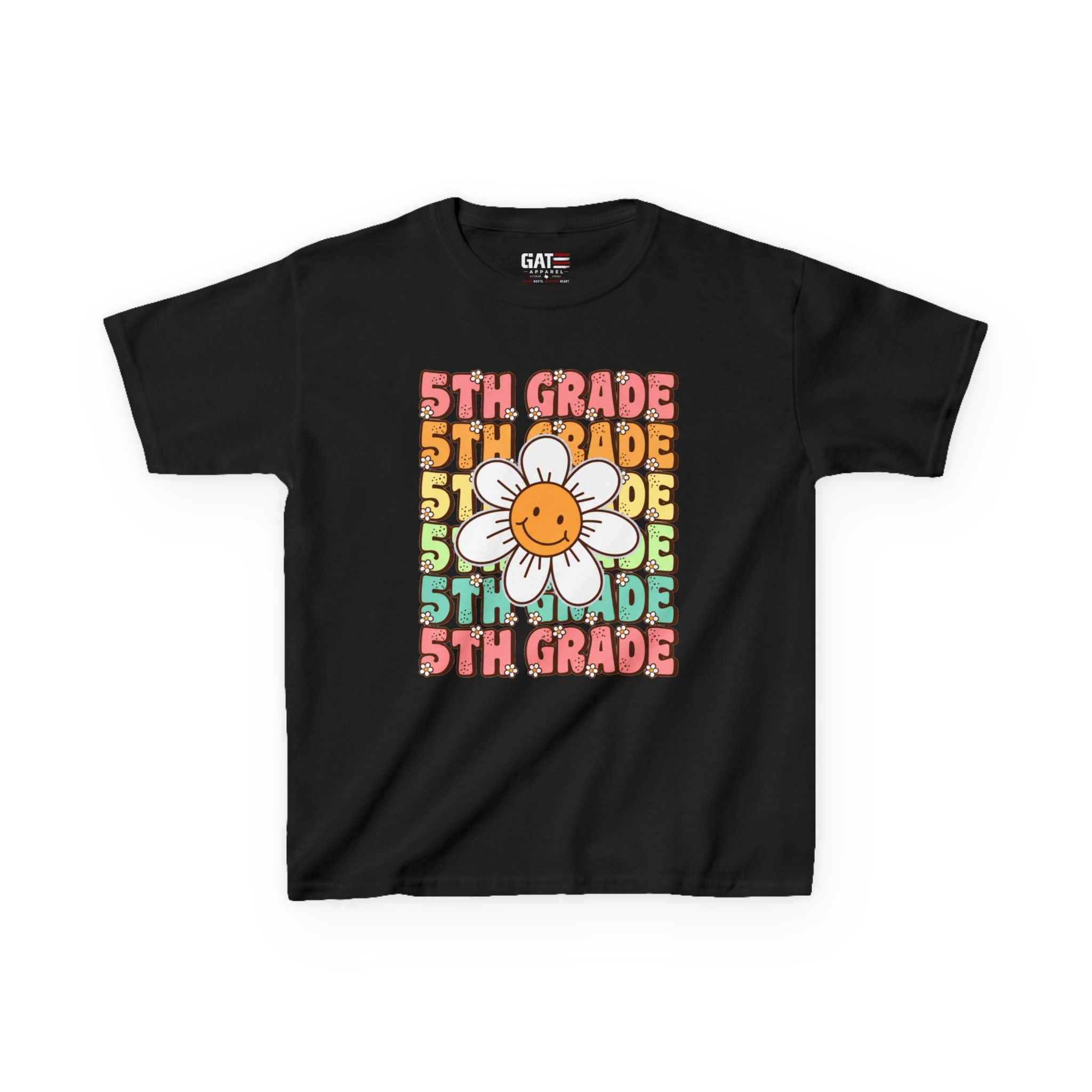 Custom Grade Level Shirt for Kids – Retro Daisy Back to School Tee