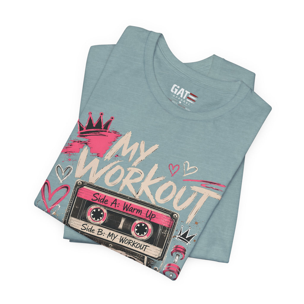 My Workout Is Your Warmup Shirt, Retro Gym Shirt, Women's Workout Tee, Fitness Graphic Shirt, 80s Gym Shirt