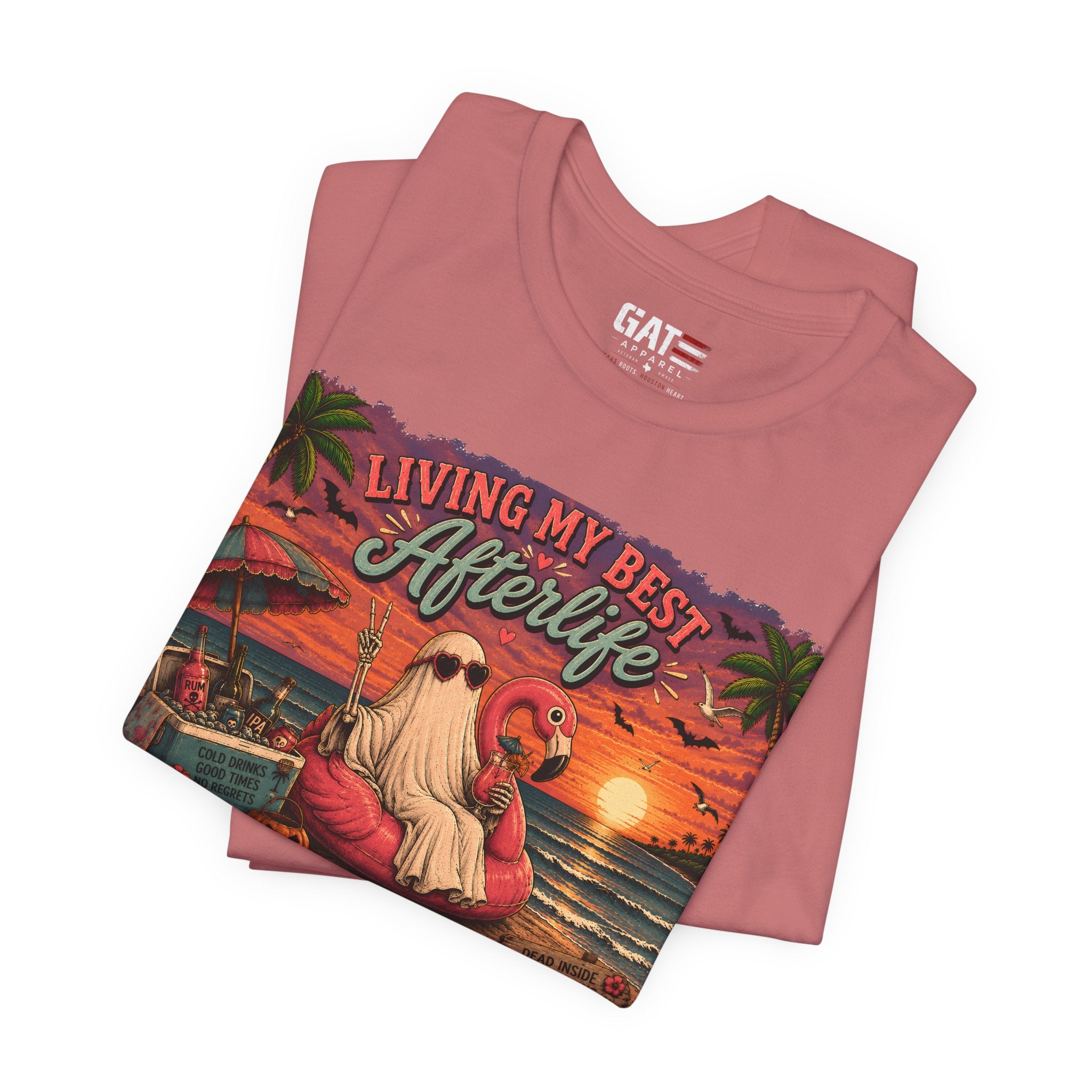 Summerween Shirt, Spooky Beach Shirt, Ghost Beach Tee, Halloween Beach Shirt, Coastal Halloween Tee, Tropical Ghost Shirt