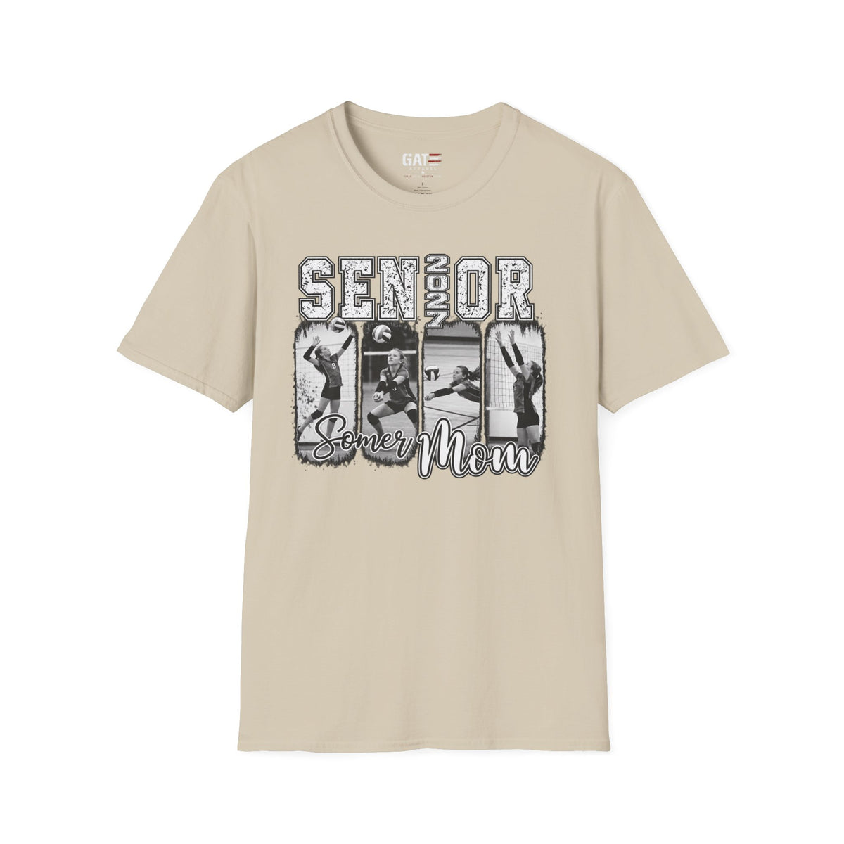 Senior Volleyball Mom Photo Shirt | Personalized Name Tee