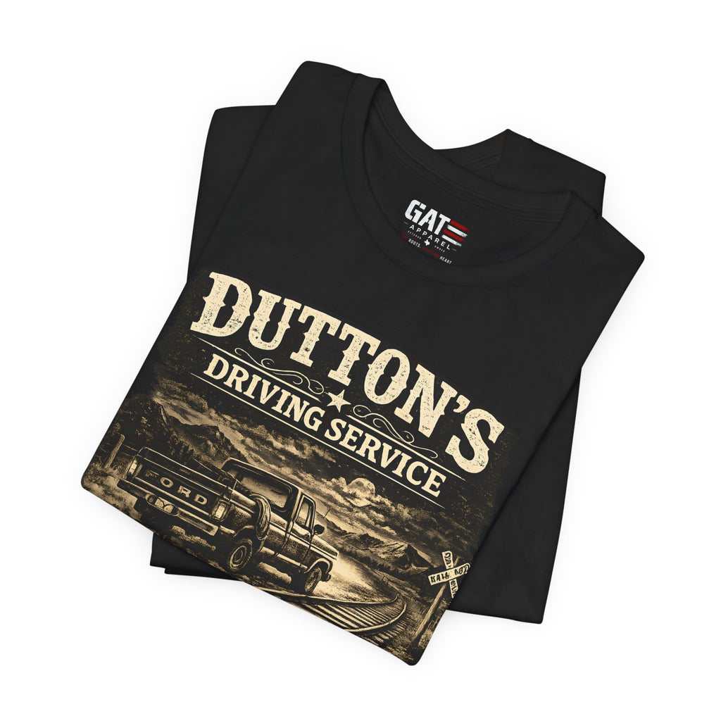Dutton's Driving Service Shirt | Yellowstone Inspired VintageTee | Cowboy Ranch Graphic T-Shirt | Country Truck Shirt | Bella Canvas