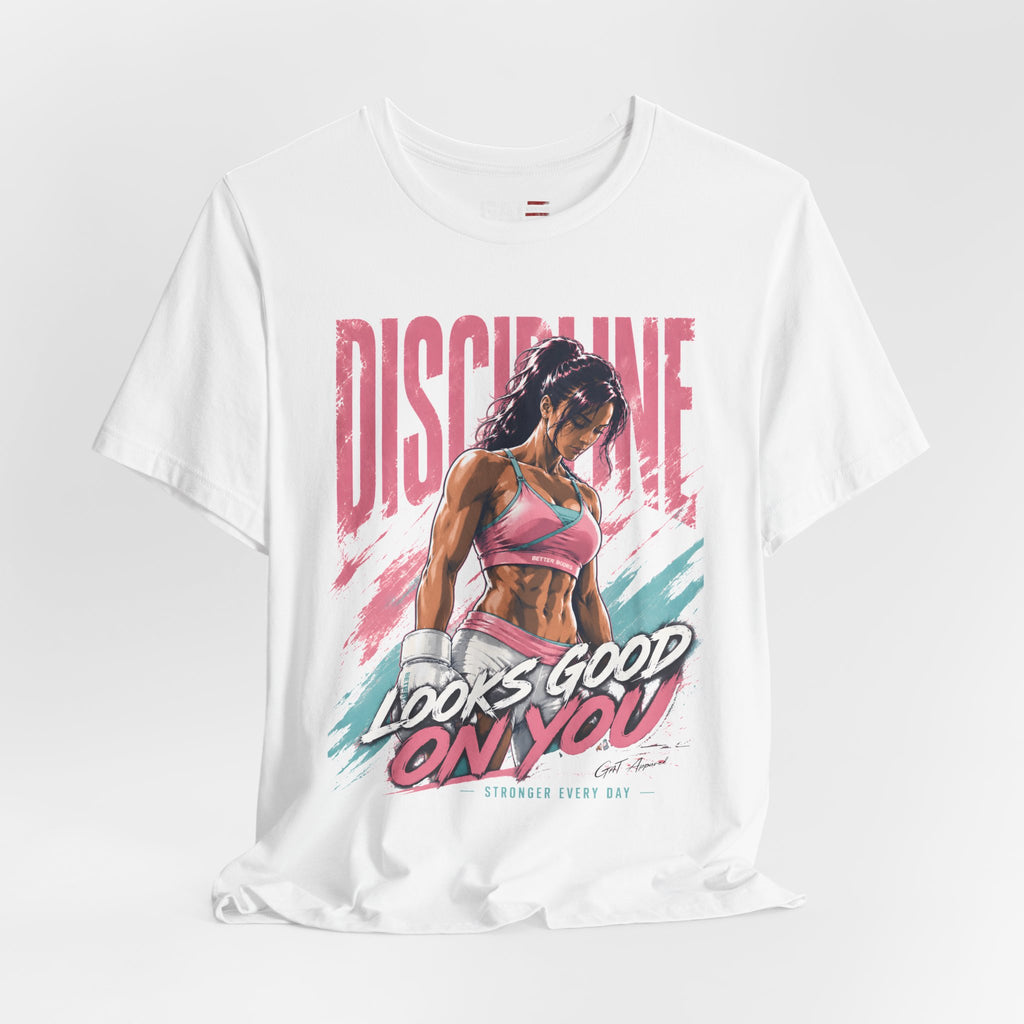 Discipline Looks Good On You Shirt, Women's Gym Shirt, Motivational Workout Tee, Fitness Graphic T Shirt, Cute Gym Apparel, Weightlifting