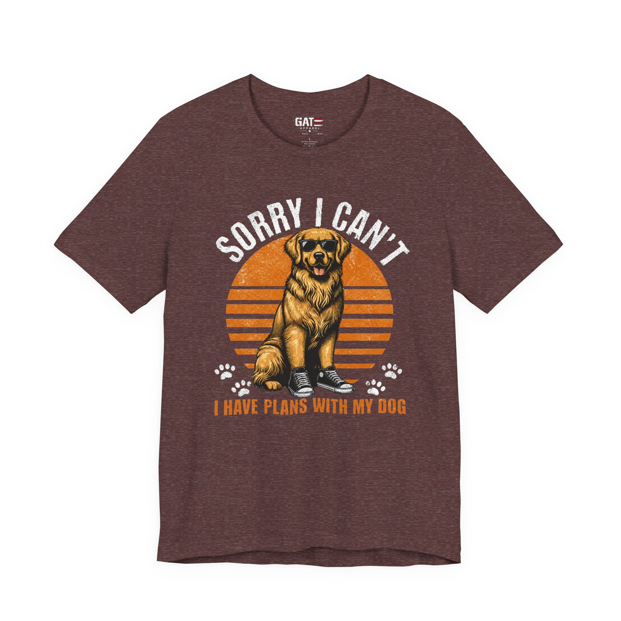 Sorry I Can’t I Have Plans With My Dog T‑Shirt — Golden Retriever Dog Lover Tee