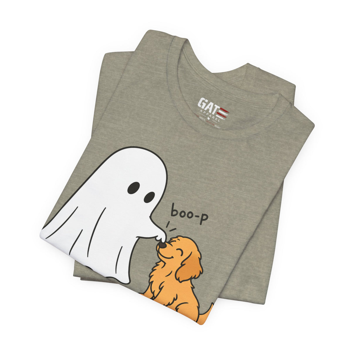 Halloween Ghost & Golden Retriever — "boo-p" Cute Dog Halloween T-Shirt