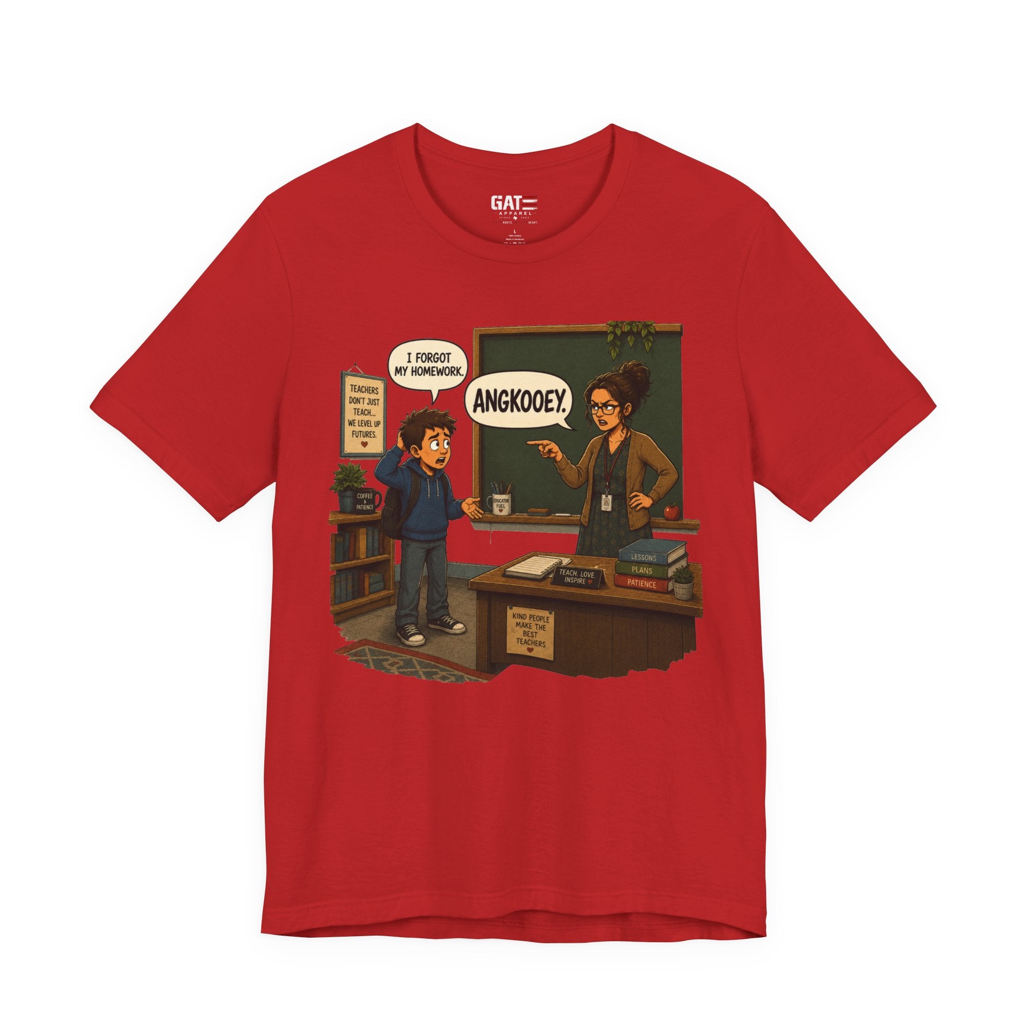 From|FromVille|Angkooey|Funny Horror Comedy Tee| Forgot Homework