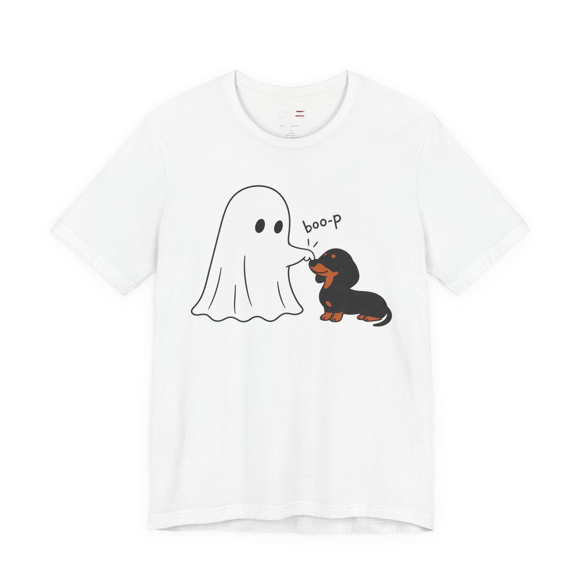 Halloween Ghost & Dachshund — "boo-p" Cute Dog Halloween T-Shirt