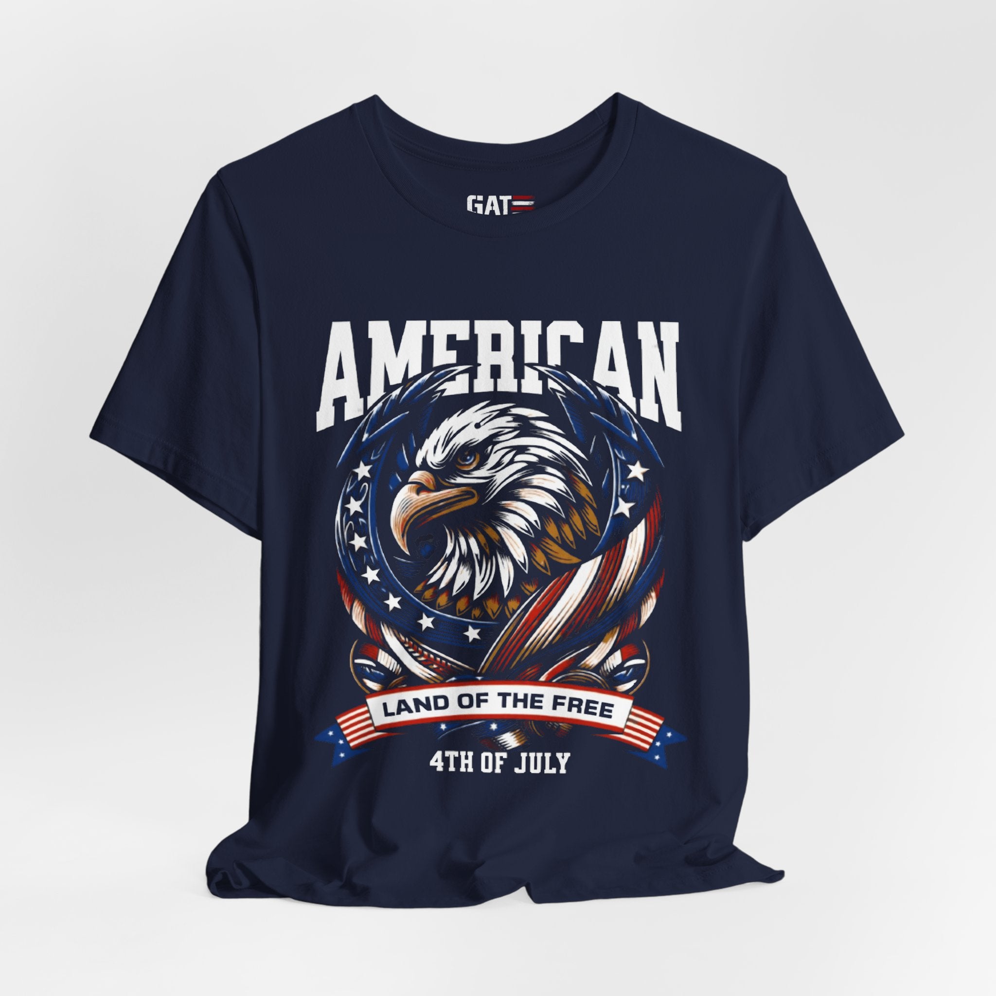 American Land of the Free Shirt, 4th of July Eagle Tee, Patriotic USA Flag Shirt, Independence Day Graphic T Shirt, Veteran Gift