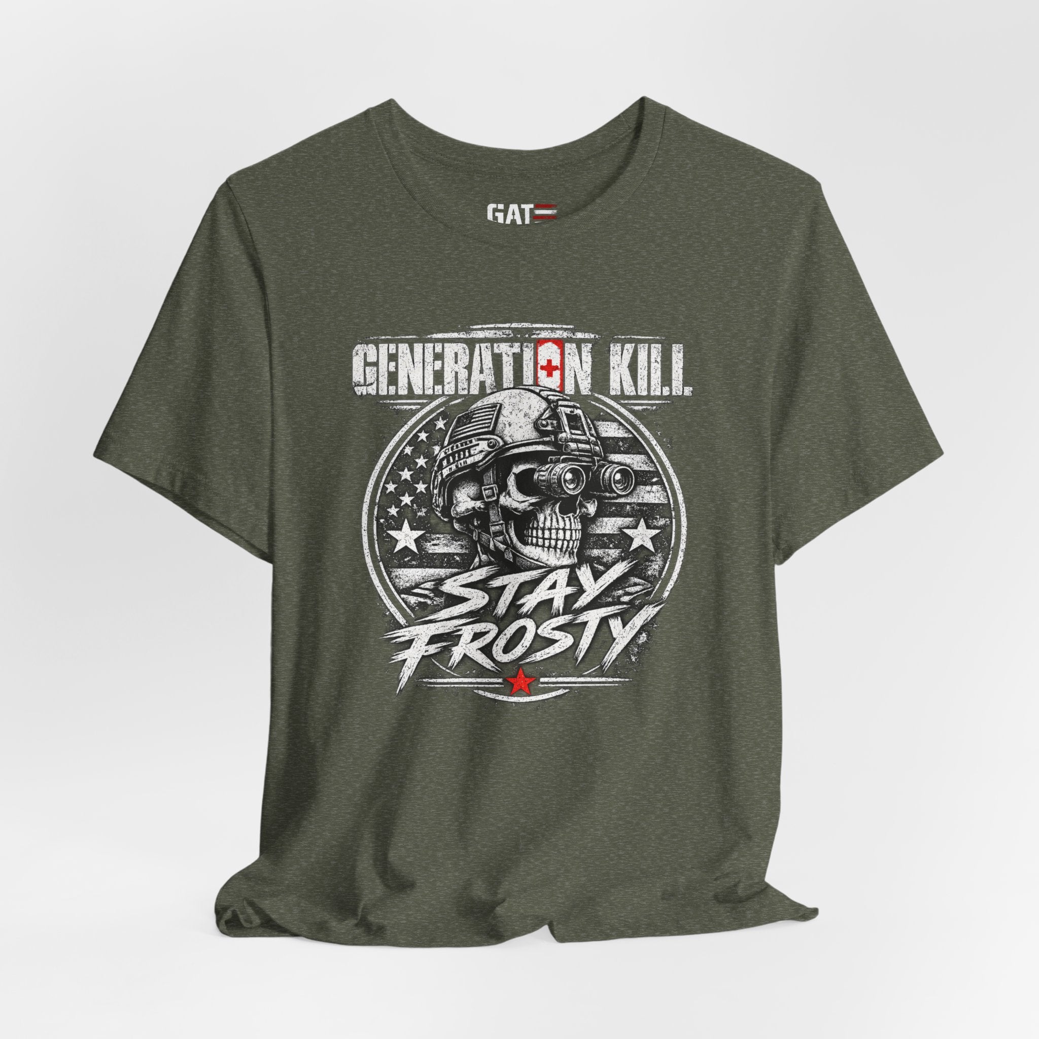 Stay Frosty Skull Tee — Military Veteran Retro Graphic T-Shirt
