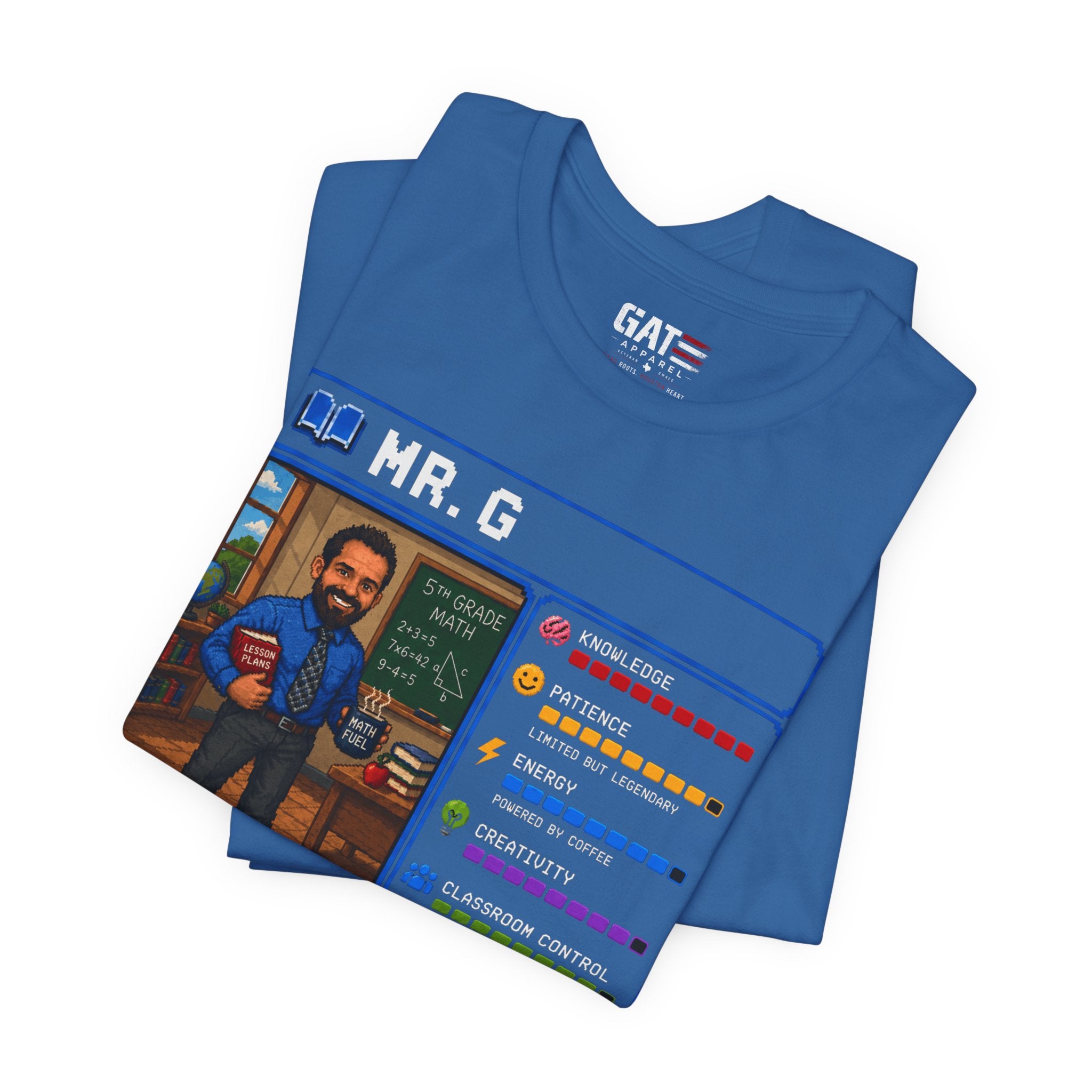 Custom Math Teacher RPG Character Shirt | Personalized Teacher Gift