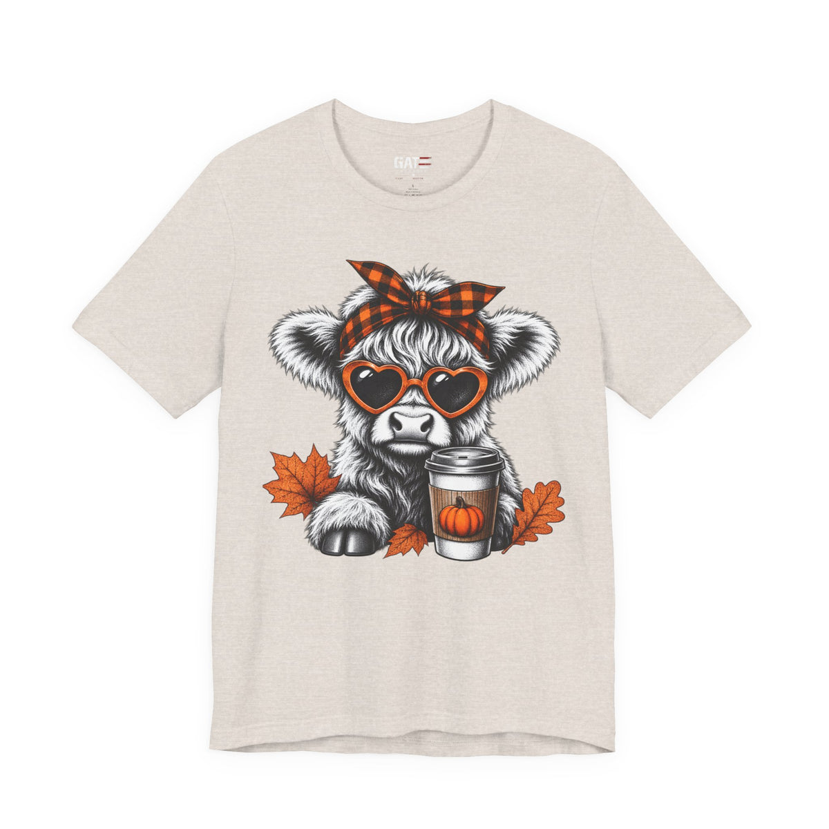 Cute calf pumpkin spice shirt mockup
